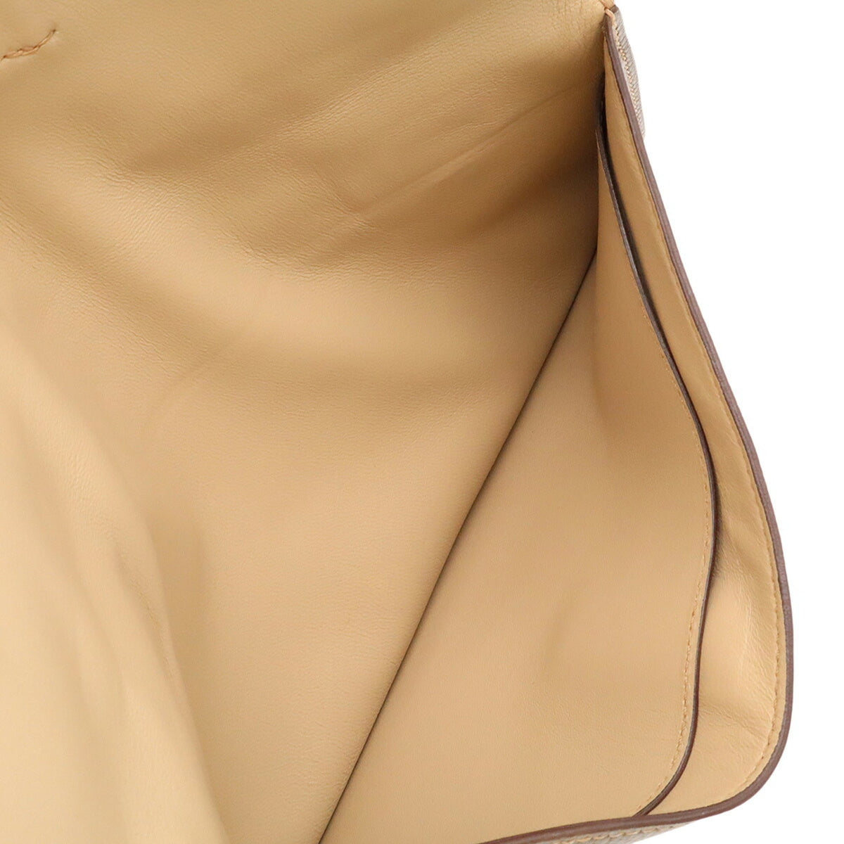 Hermes Gold Khaki Chevre Leather Clutch Bag (Pre-Owned)