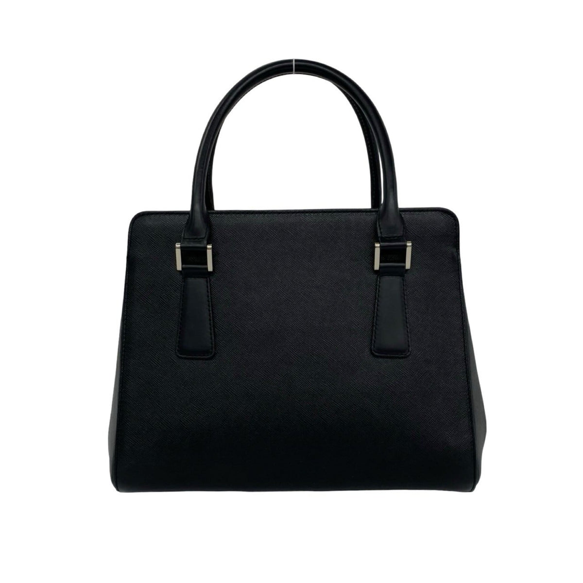 Burberry Black Leather Boston Bag Handbag Tote Bag (Pre-Owned)