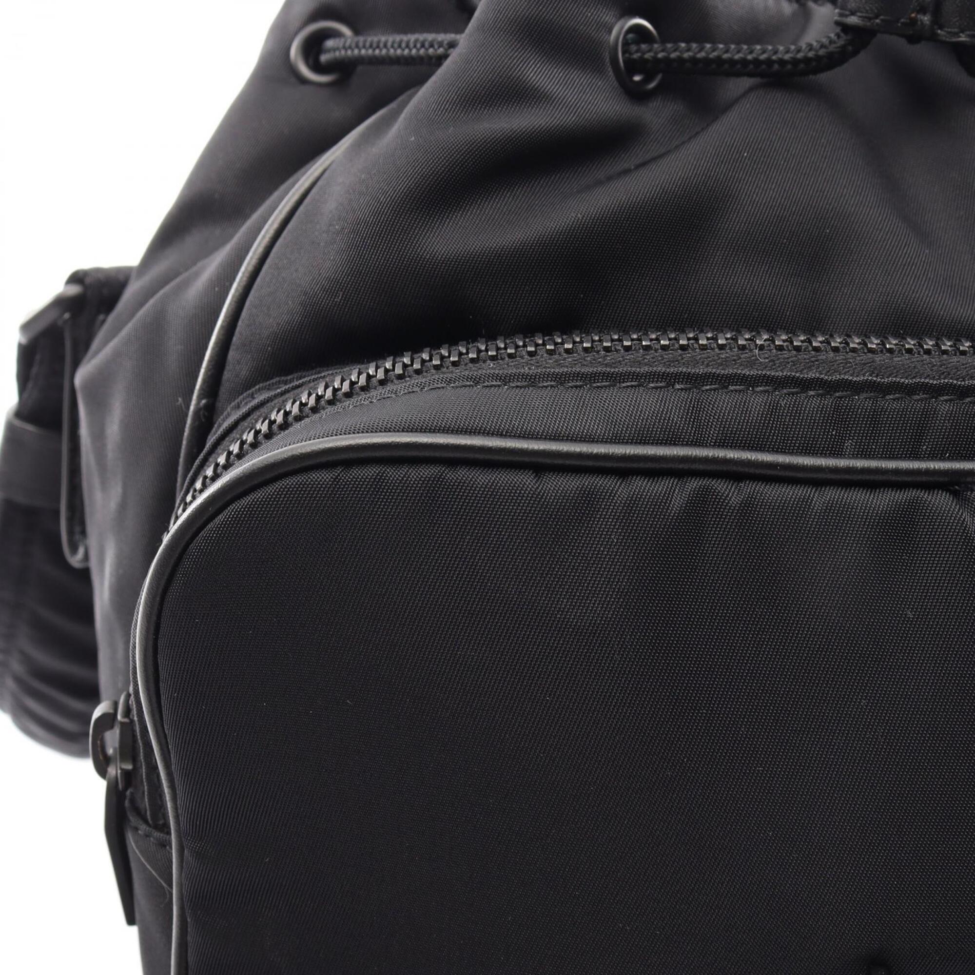 Yves Saint Laurent Black Nylon Leather Handbag Shoulder Bag (Pre-Owned)