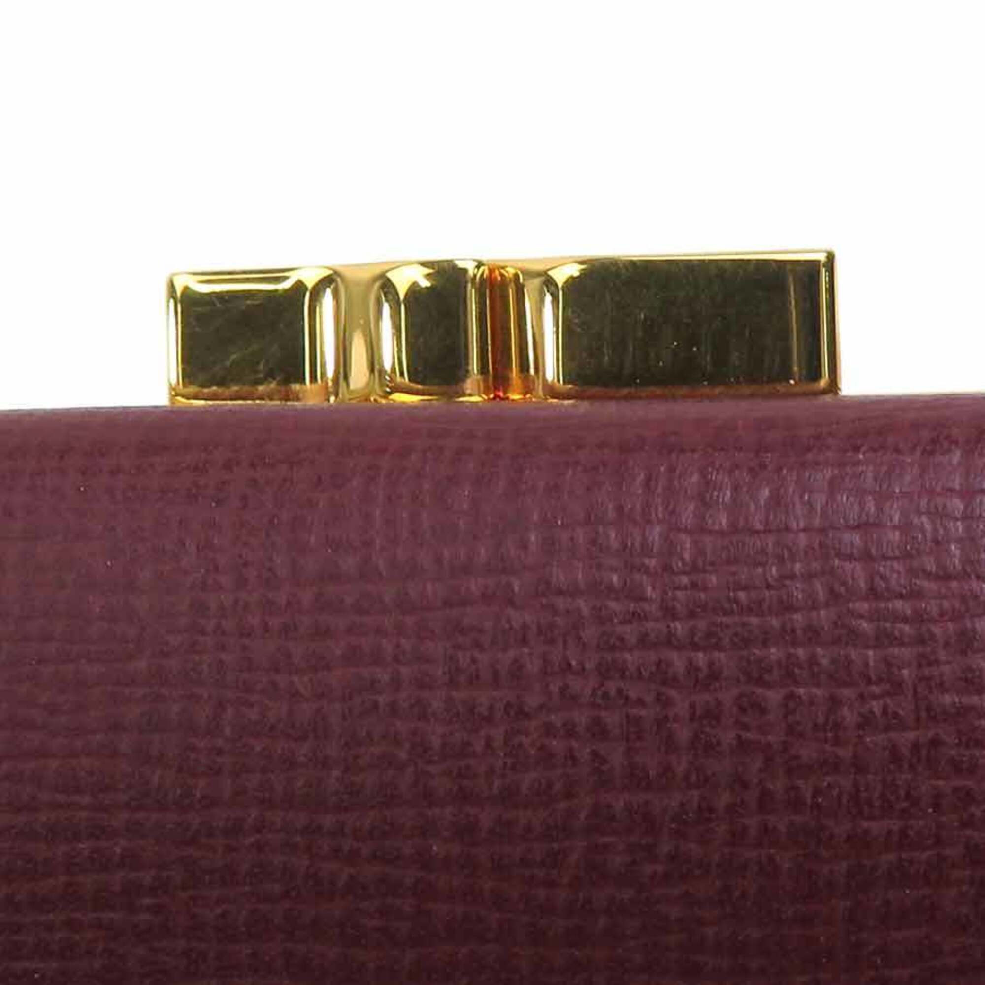 Cartier Bordeaux Leather Wallet (Tri-Fold) (Pre-Owned)