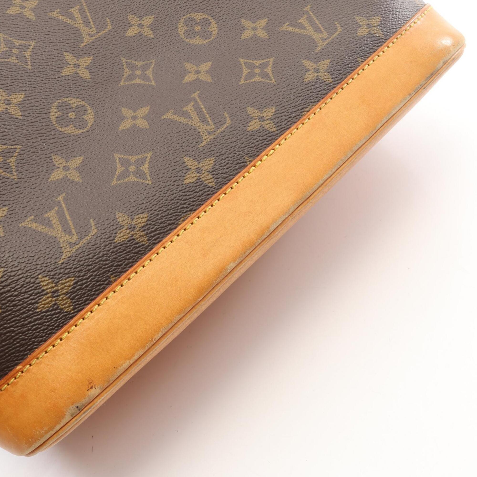 Louis Vuitton Brown Pvc Coated Canvas Leather Handbag (Pre-Owned)