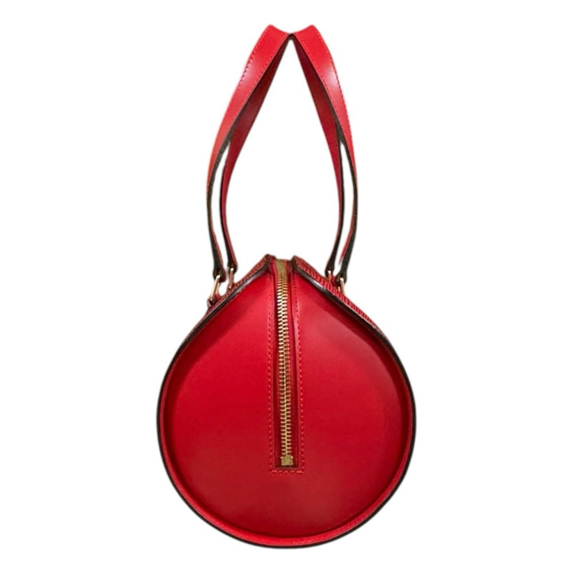 Louis Vuitton Castilian Red Red Color Epi Leather Handbag (Pre-Owned)