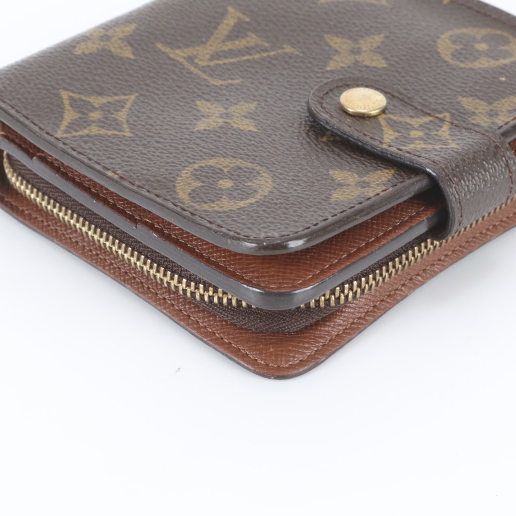 Louis Vuitton Brown Cuir Ombre Leather Coated Canvas Wallet (Bi-Fold) (Pre-Owned)