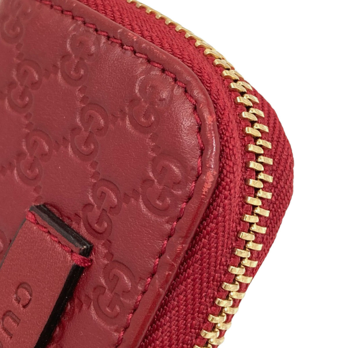 Gucci Red Color Leather Coin Purse/Coin Case (Pre-Owned)