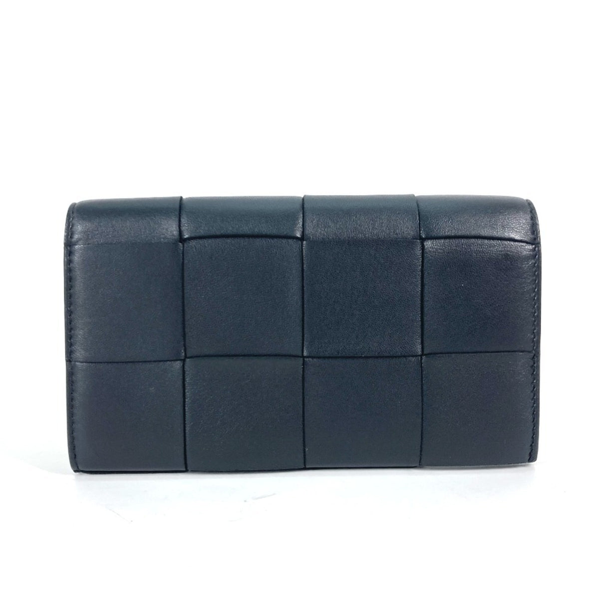 Bottega Veneta Black Leather Long Wallet (Bi-Fold) (Pre-Owned)