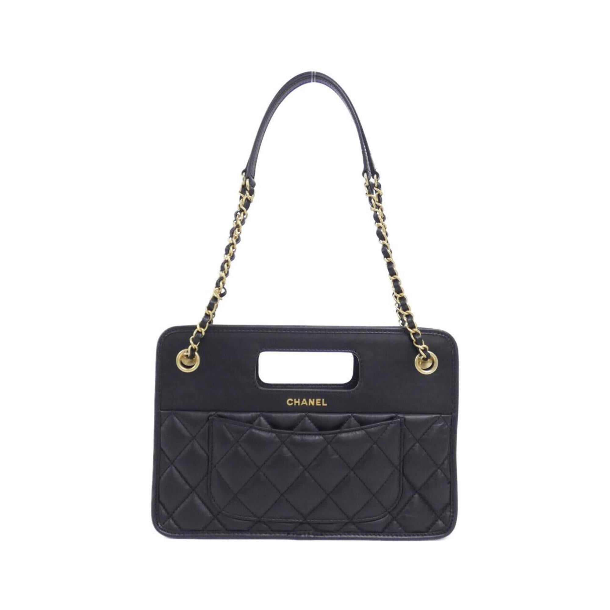 Chanel Black Leather Shoulder Bag (Pre-Owned)