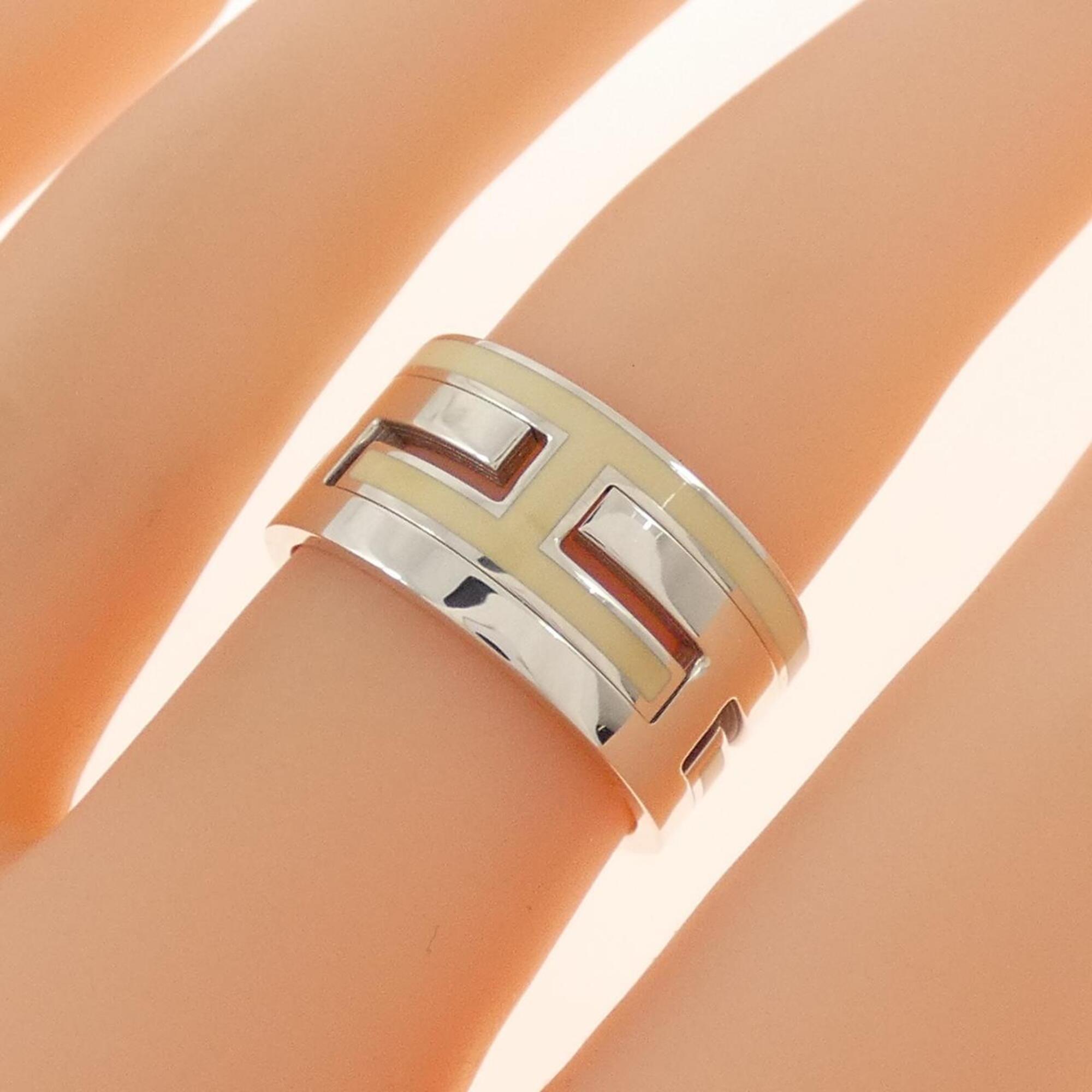 Hermes Silver Silver 925 Band Ring (Pre-Owned)