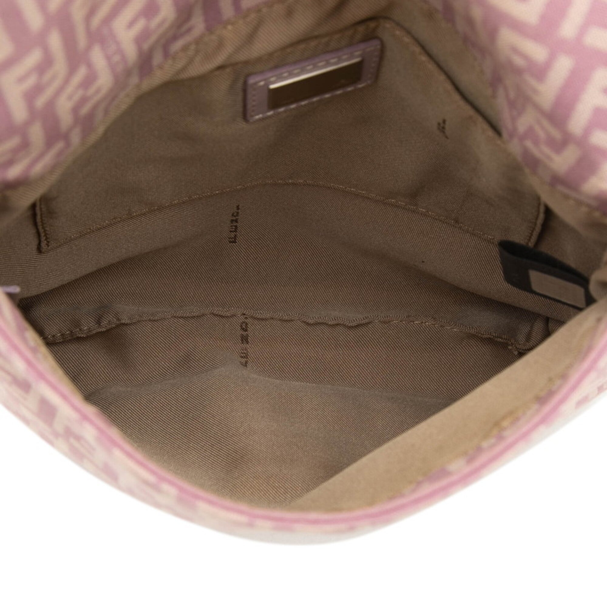 Fendi Light Purple Canvas Leather Shoulder Bag (Pre-Owned)