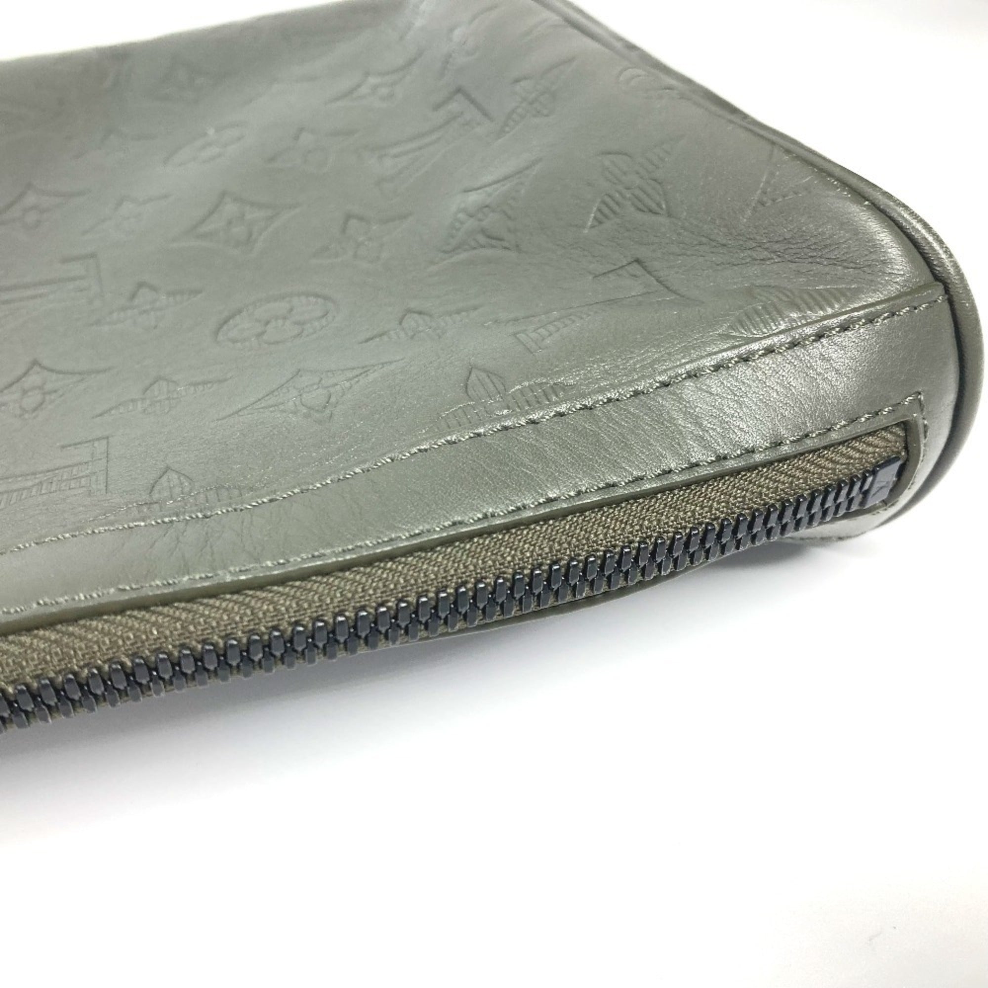 Louis Vuitton Black Khaki Monogram Shadow Shoulder Bag (Pre-Owned)