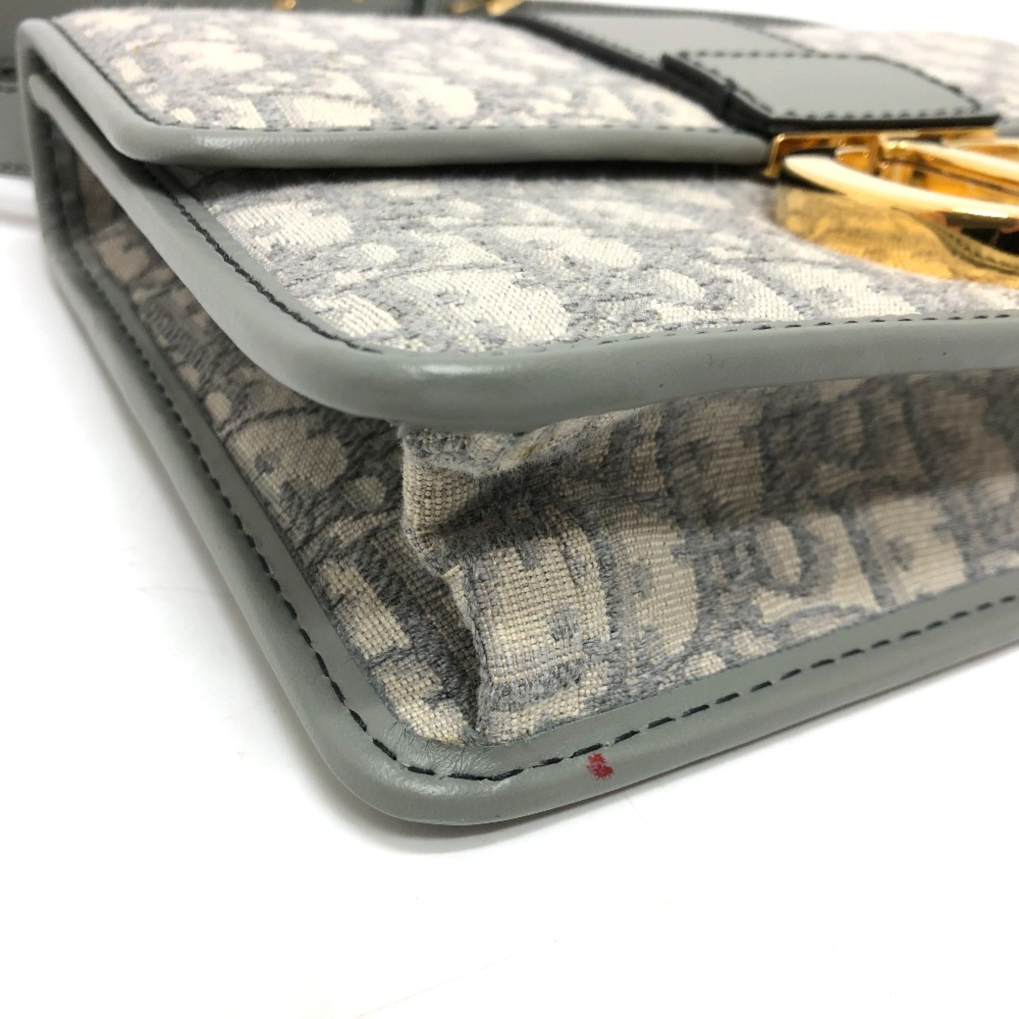 Christian Dior Gray Leather Shoulder Bag (Pre-Owned)