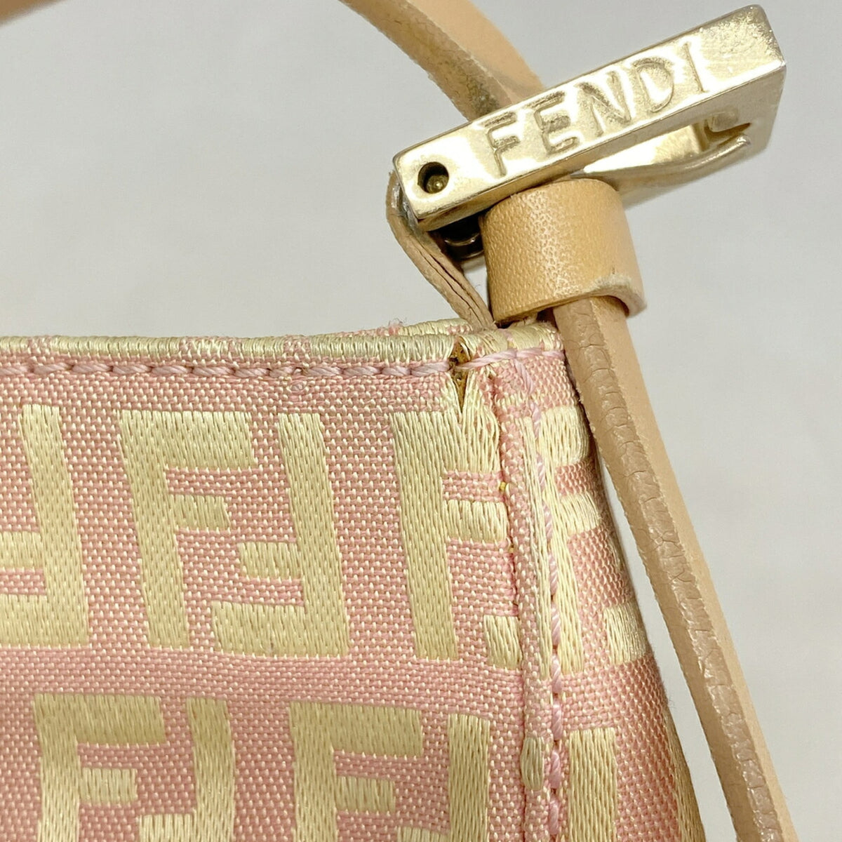 Fendi Pink Nylon Canvas Handbag (Pre-Owned)
