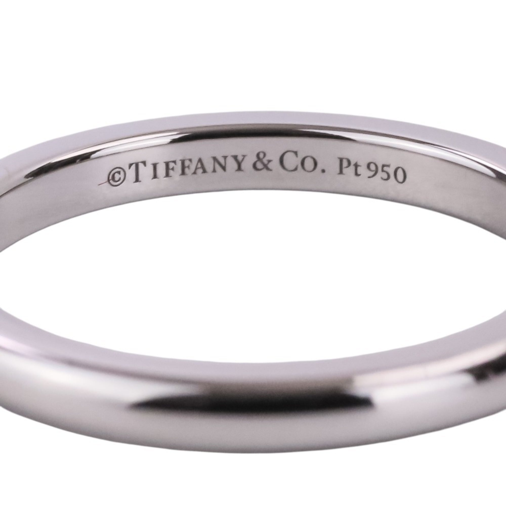 Tiffany Silver Platinum 950 Band Ring (Pre-Owned)