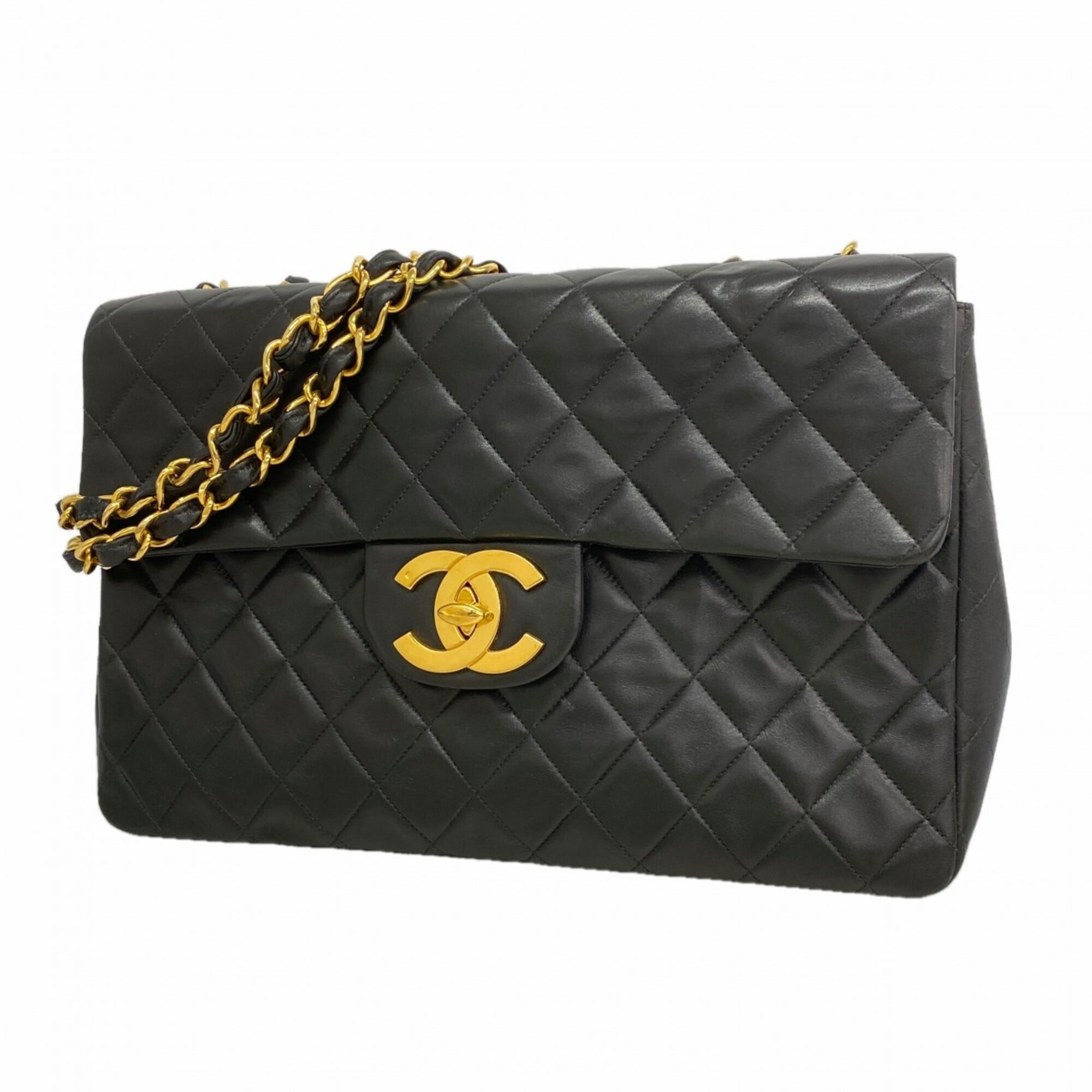 Chanel Black Leather Shoulder Bag (Pre-Owned)