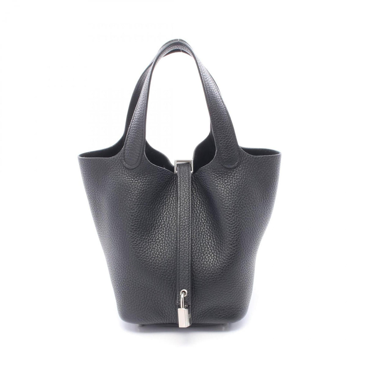 Hermes Black Taurillon Clemence Leather Handbag (Pre-Owned)