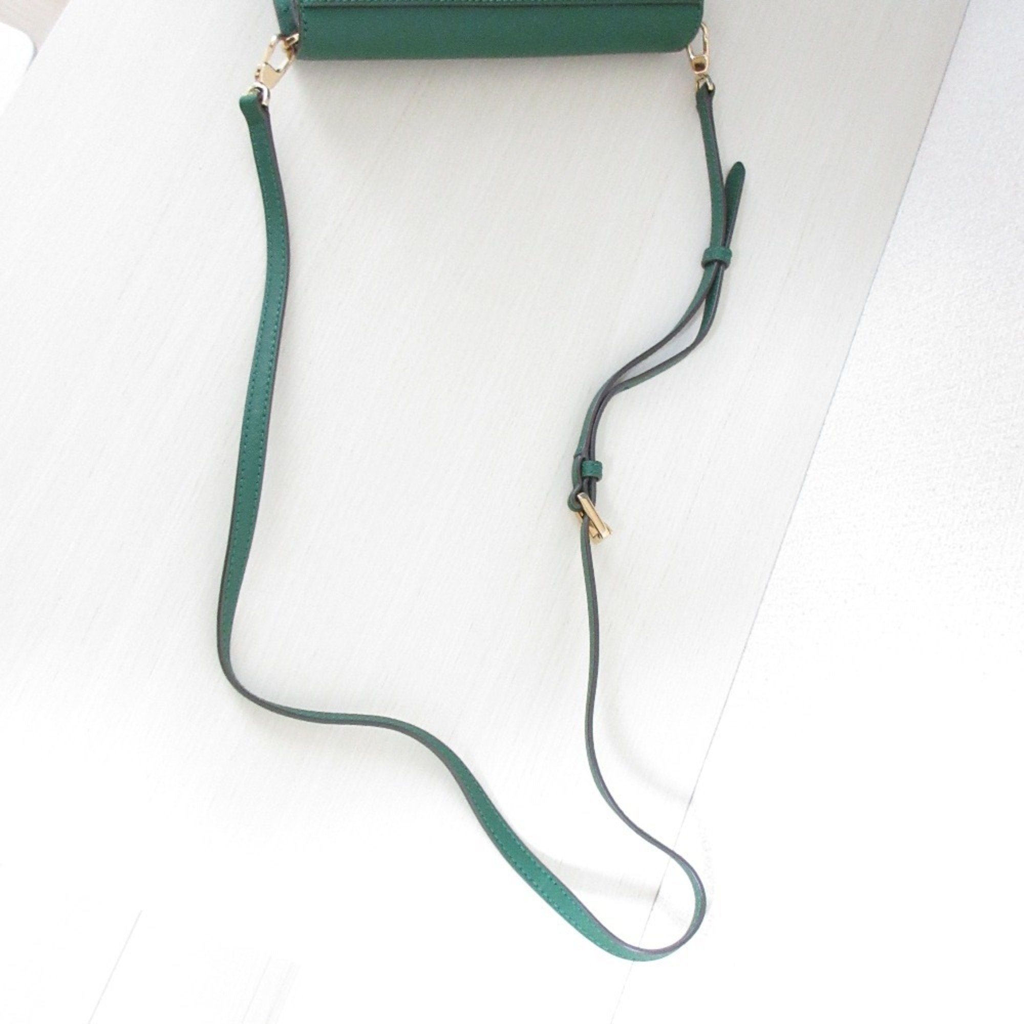 Tory Burch Green Pochette Shoulder Bag (Pre-Owned)
