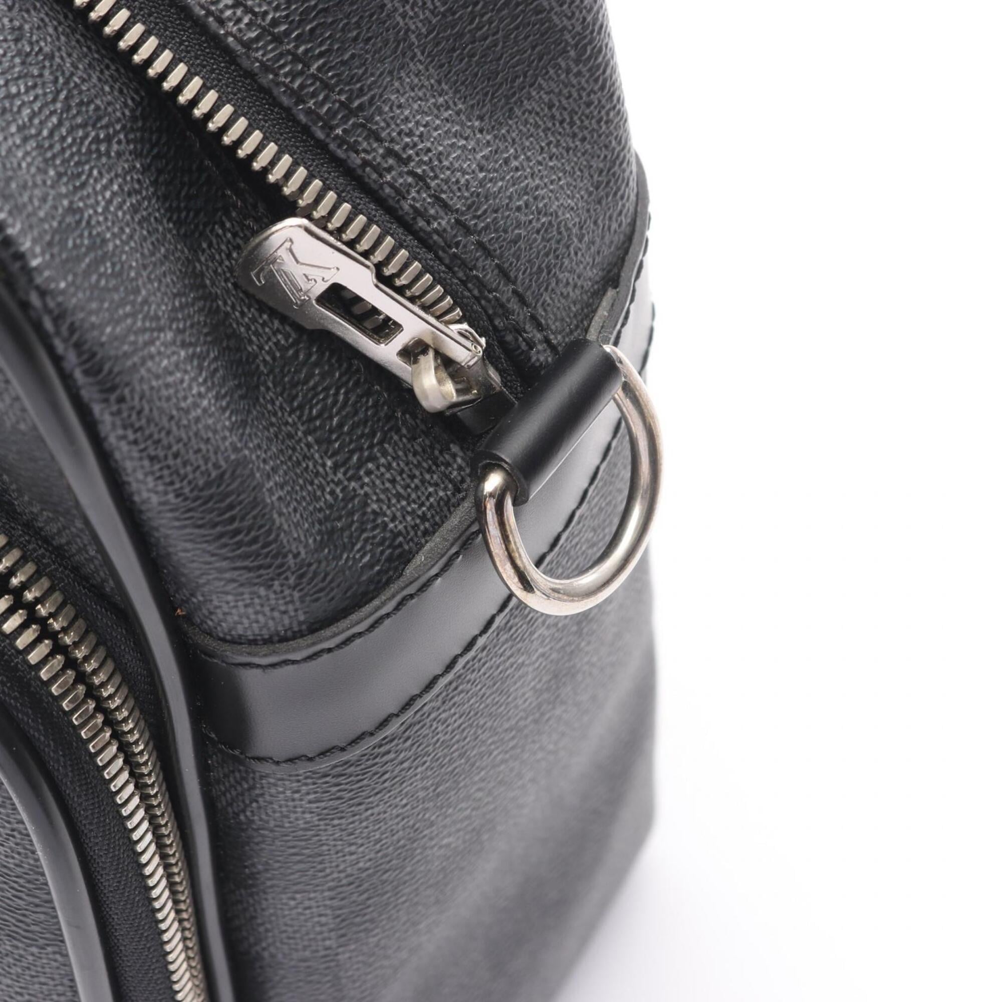 Louis Vuitton Black Damier Graphite Coated Canvas Leather Briefcase Handbag (Pre-Owned)