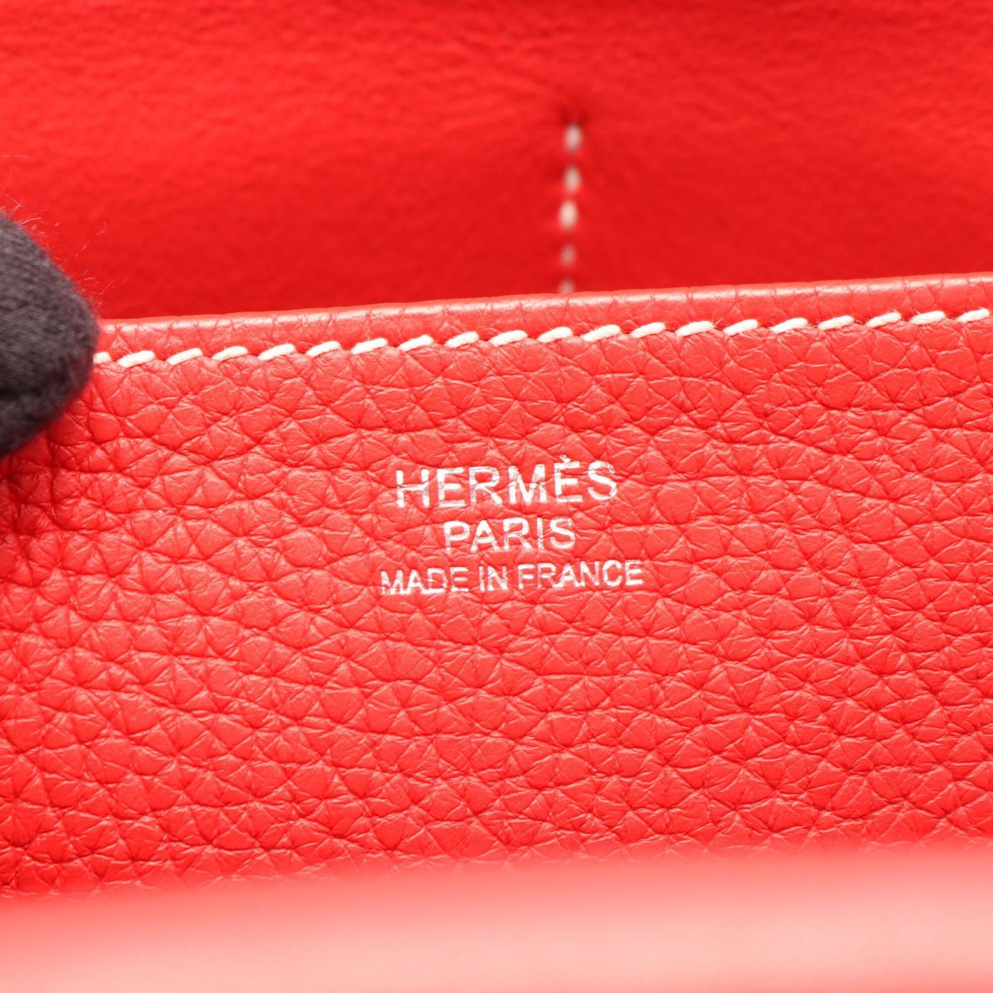 Hermes Red Color Togo Leather Handbag (Pre-Owned)