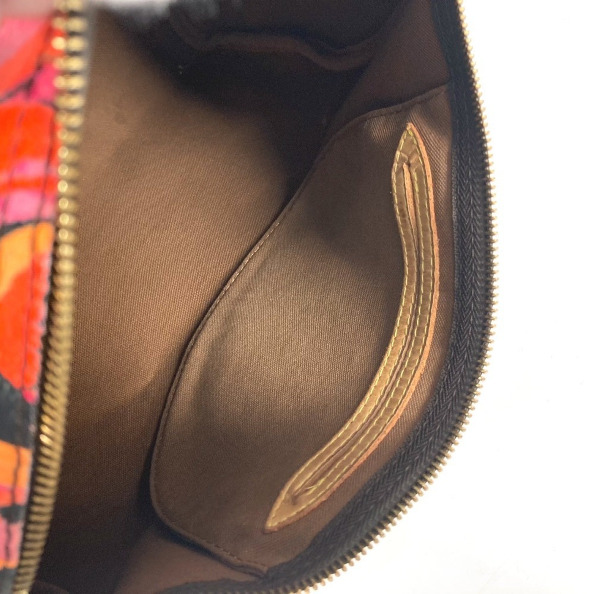 Louis Vuitton Brown Pink Canvas Boston Bag Handbag (Pre-Owned)