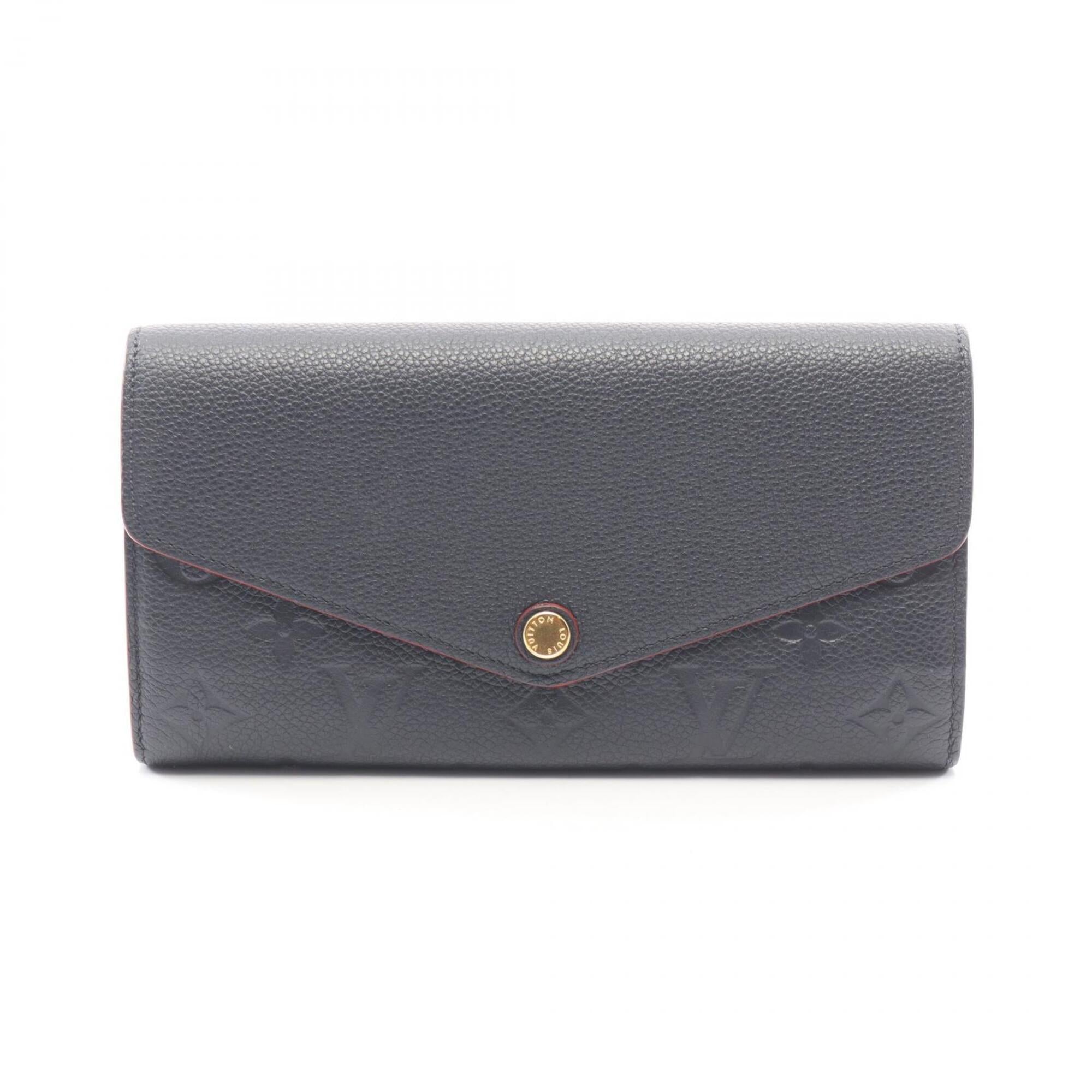 Louis Vuitton Marine Rouge Navy Monogram Empreinte Leather Long Wallet (Bi-Fold) (Pre-Owned)