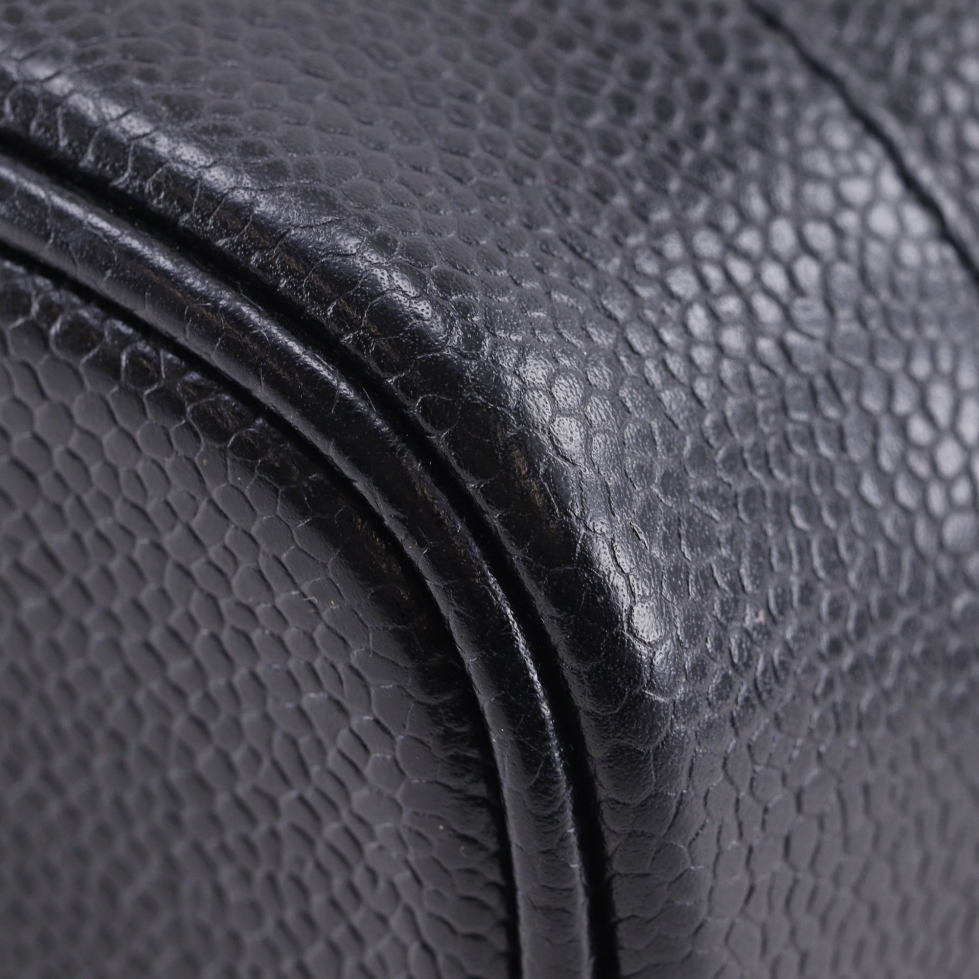 Chanel Black Grained Calfskin Vanity Bag (Pre-Owned)