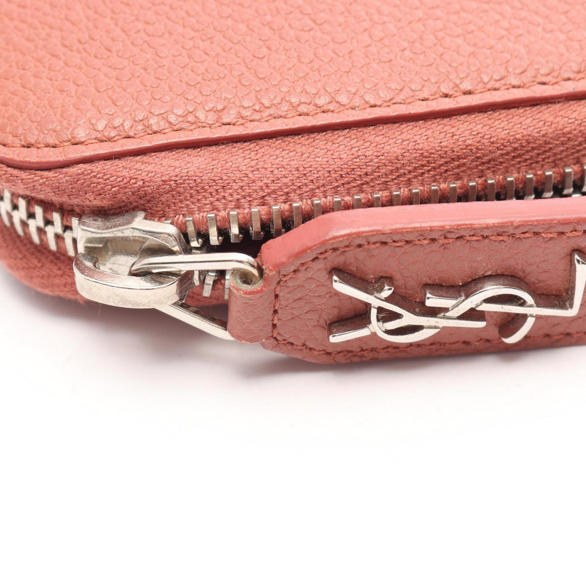 Yves Saint Laurent Brown Leather Long Wallet (Bi-Fold) (Pre-Owned)