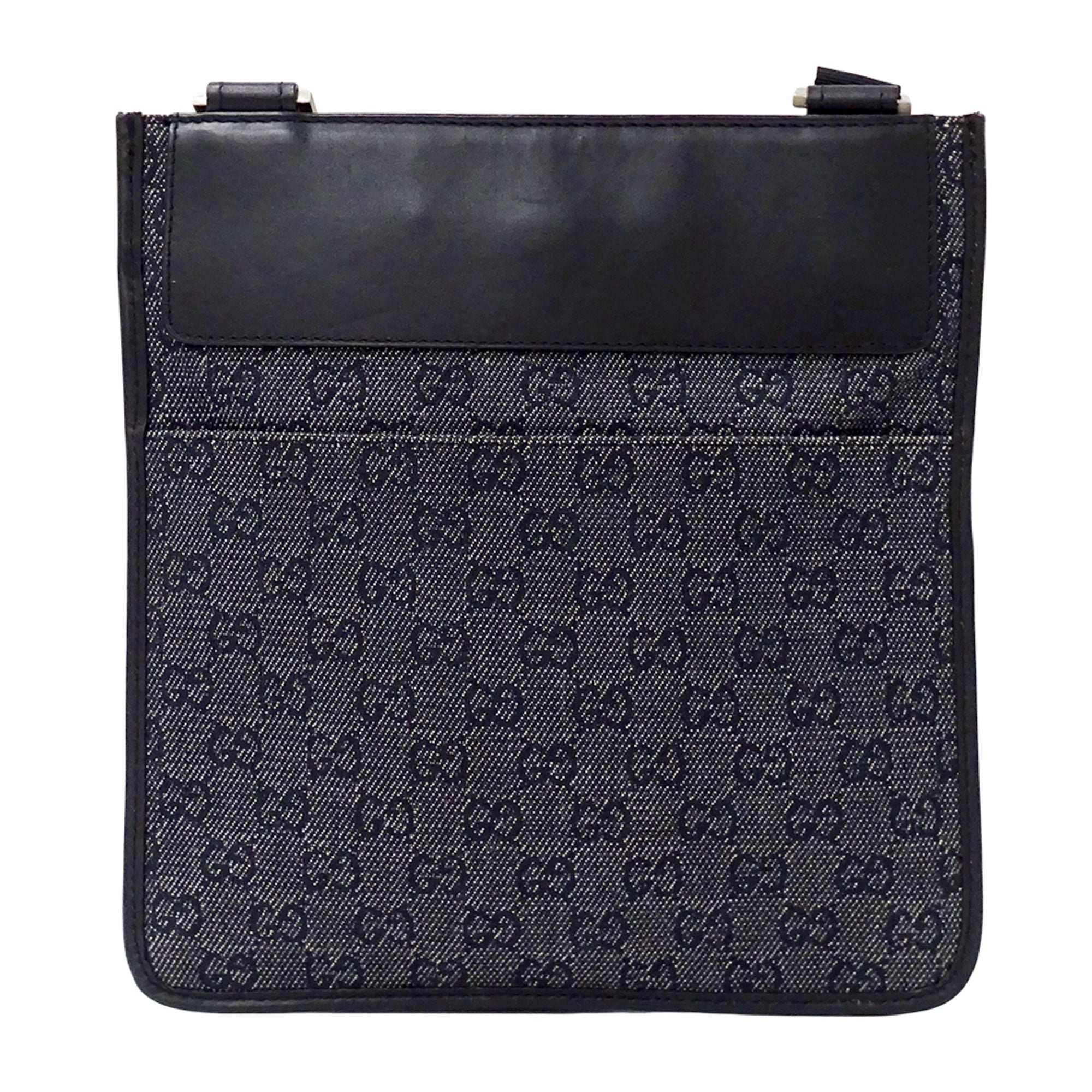 Gucci Navy Denim Shoulder Bag (Pre-Owned)