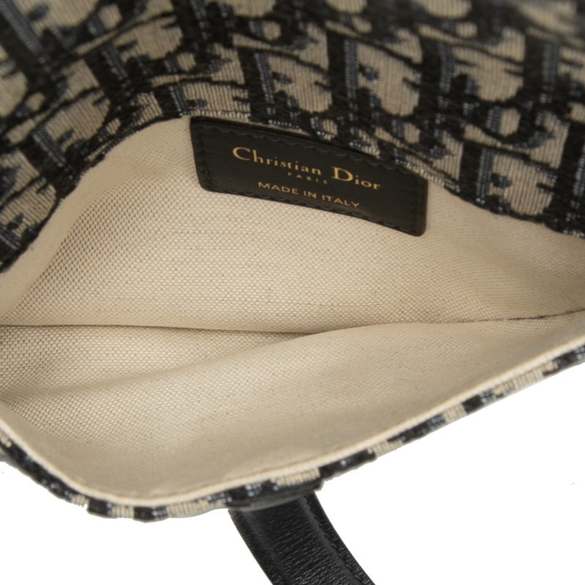 Christian Dior Beige Navy Canvas Leather Fanny Pack (Pre-Owned)