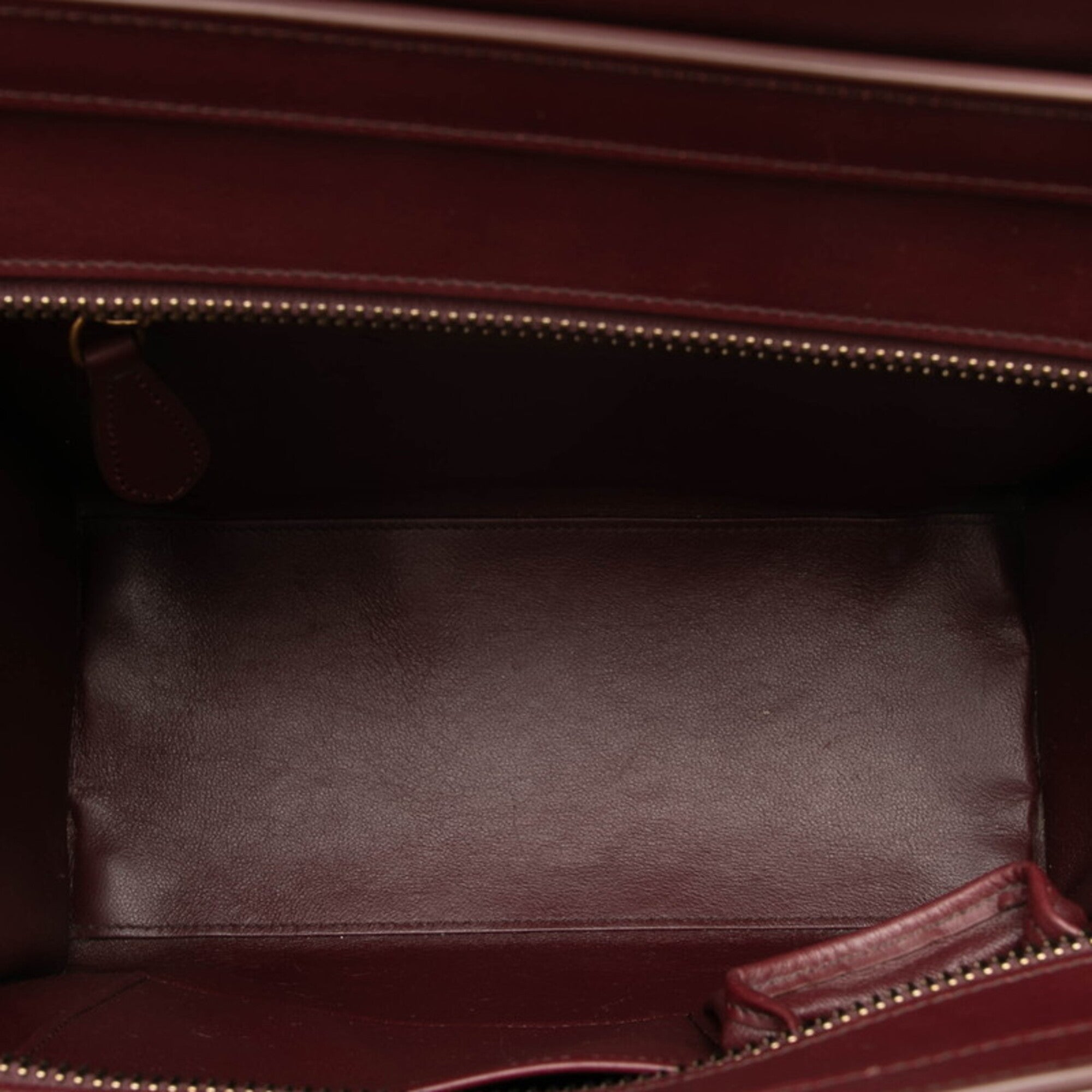 Celine Orange Red Color Wine Leather Suede Handbag (Pre-Owned)