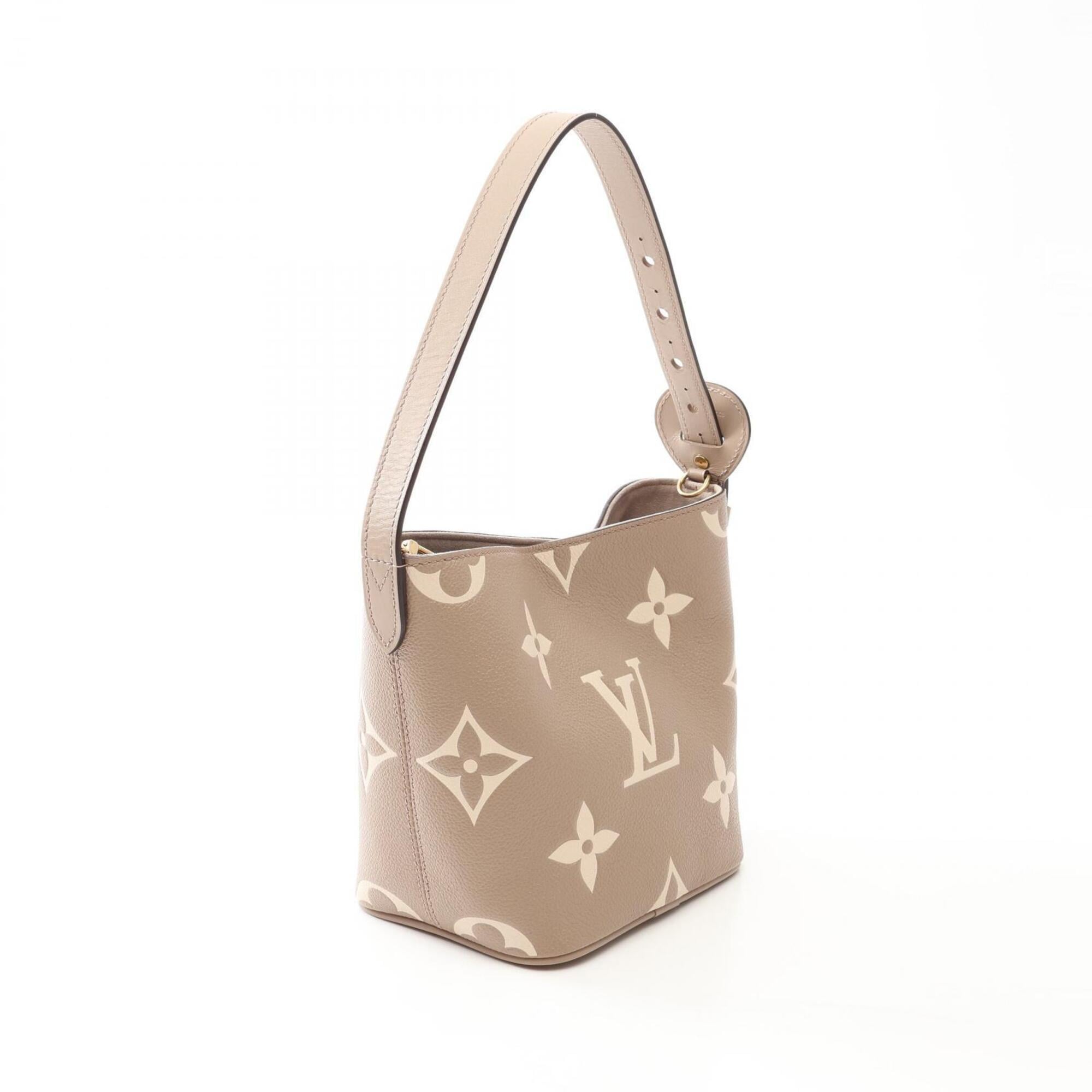 Louis Vuitton Beige Bicolor Ivory Or Monogram Empreinte Handbag Pouch (Pre-Owned)