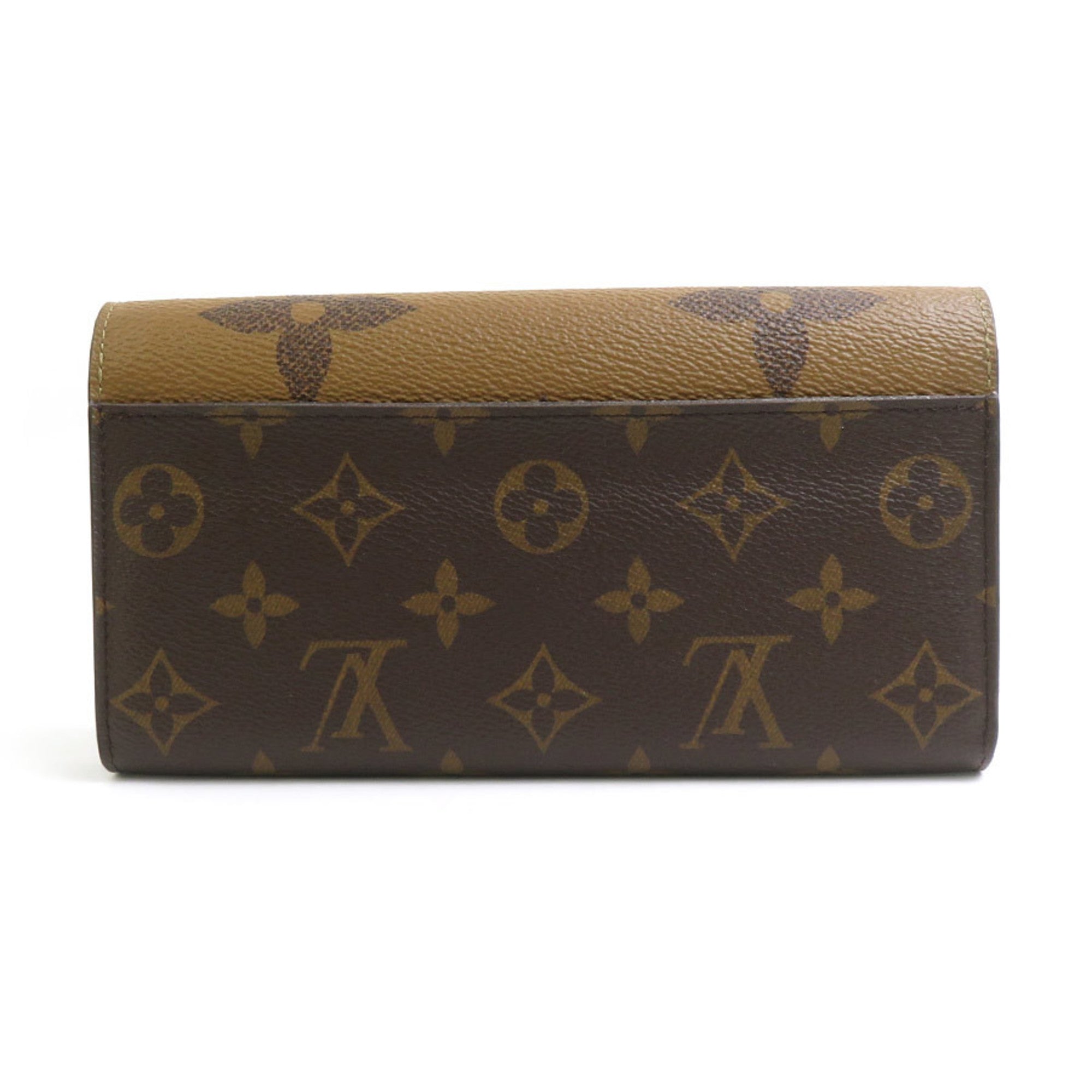 Louis Vuitton Brown Monogram Reverse Monogram Reverse Long Wallet (Bi-Fold) (Pre-Owned)