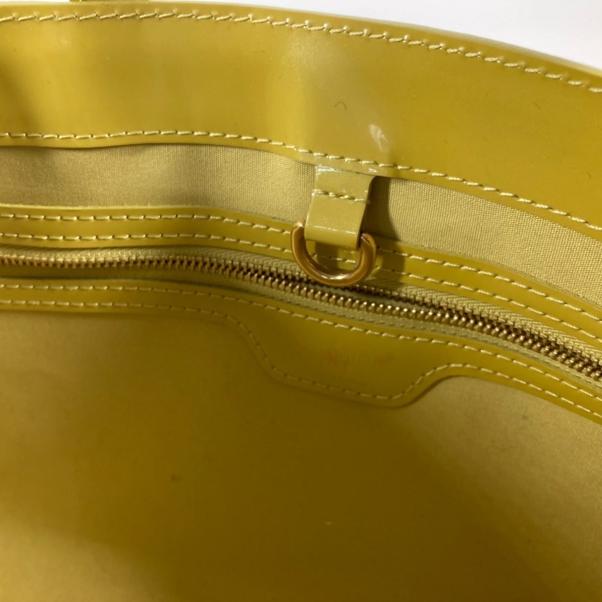 Louis Vuitton Yellow Monogram Vernis Handbag Tote Bag (Pre-Owned)