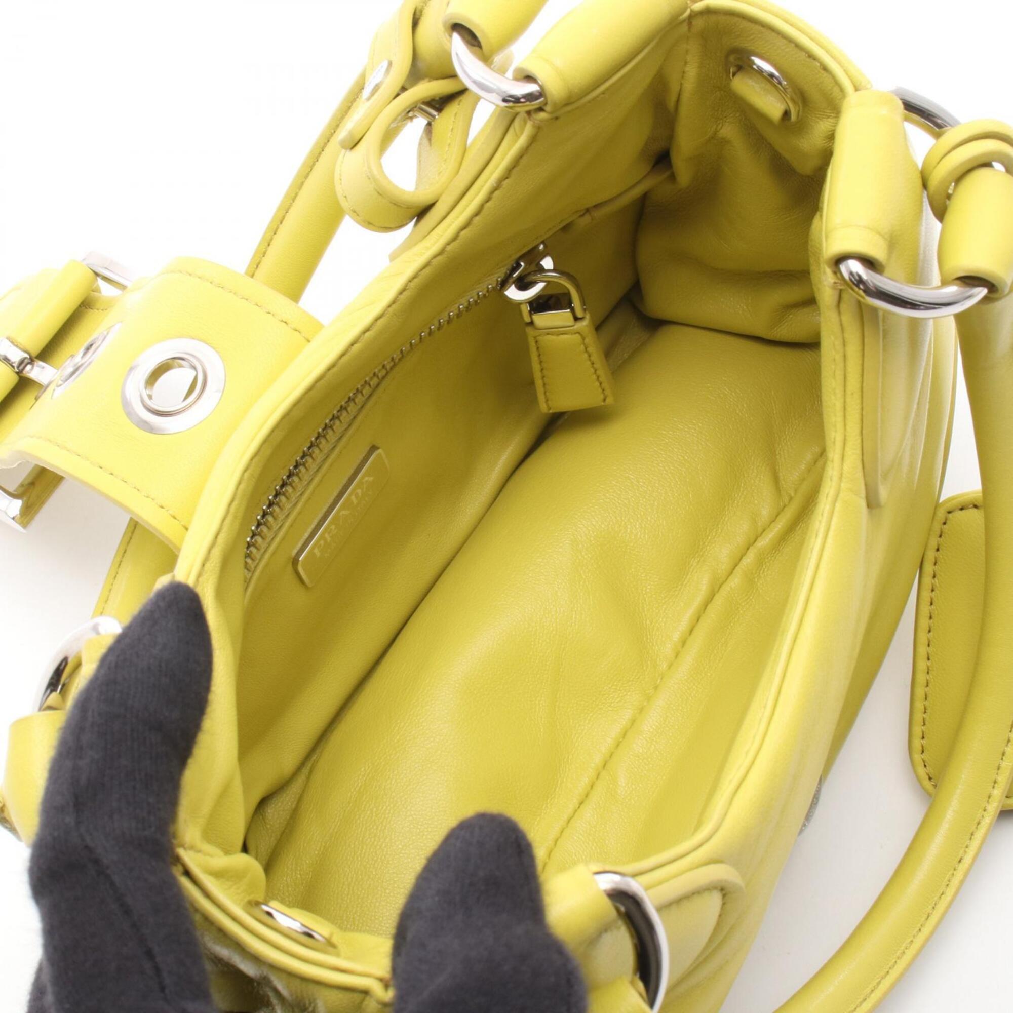 Prada Yellow Leather Handbag (Pre-Owned)