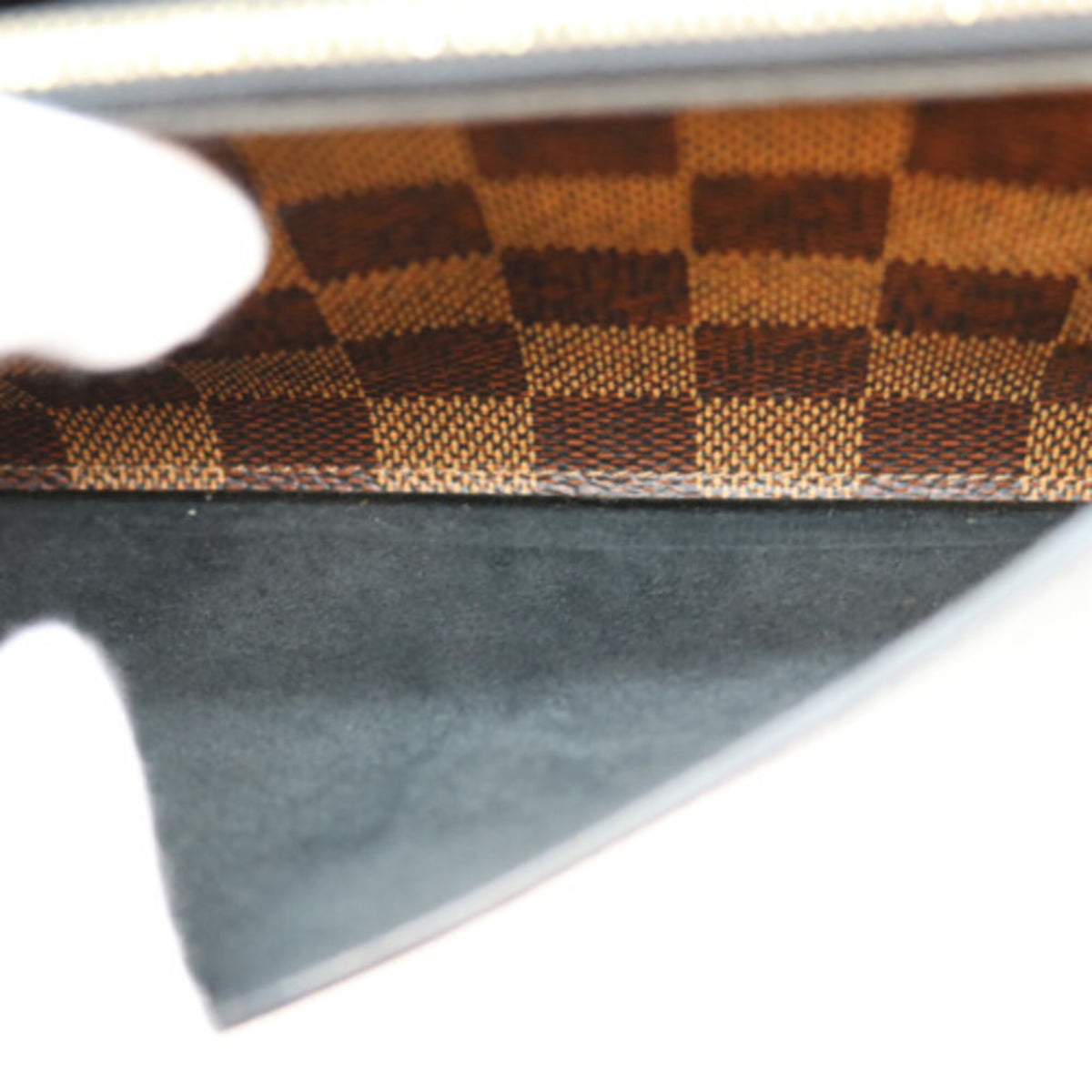 Louis Vuitton Black Brown Damier Canvas Shoulder Bag (Pre-Owned)