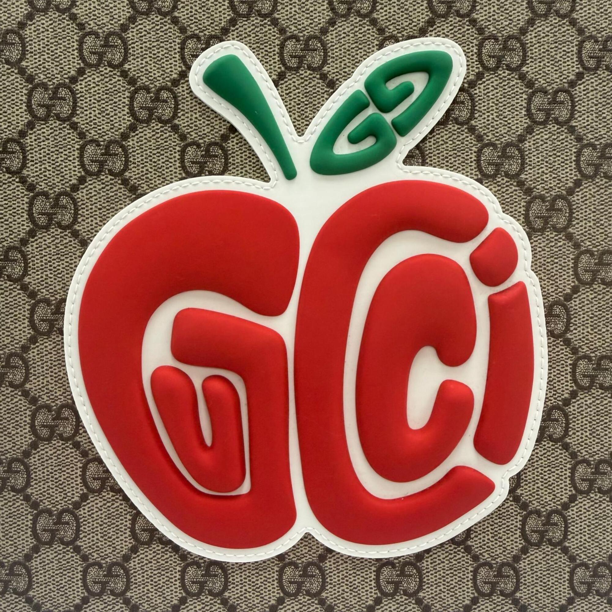 Gucci Beige Red Color White Gg Supreme Handbag Tote Bag (Pre-Owned)
