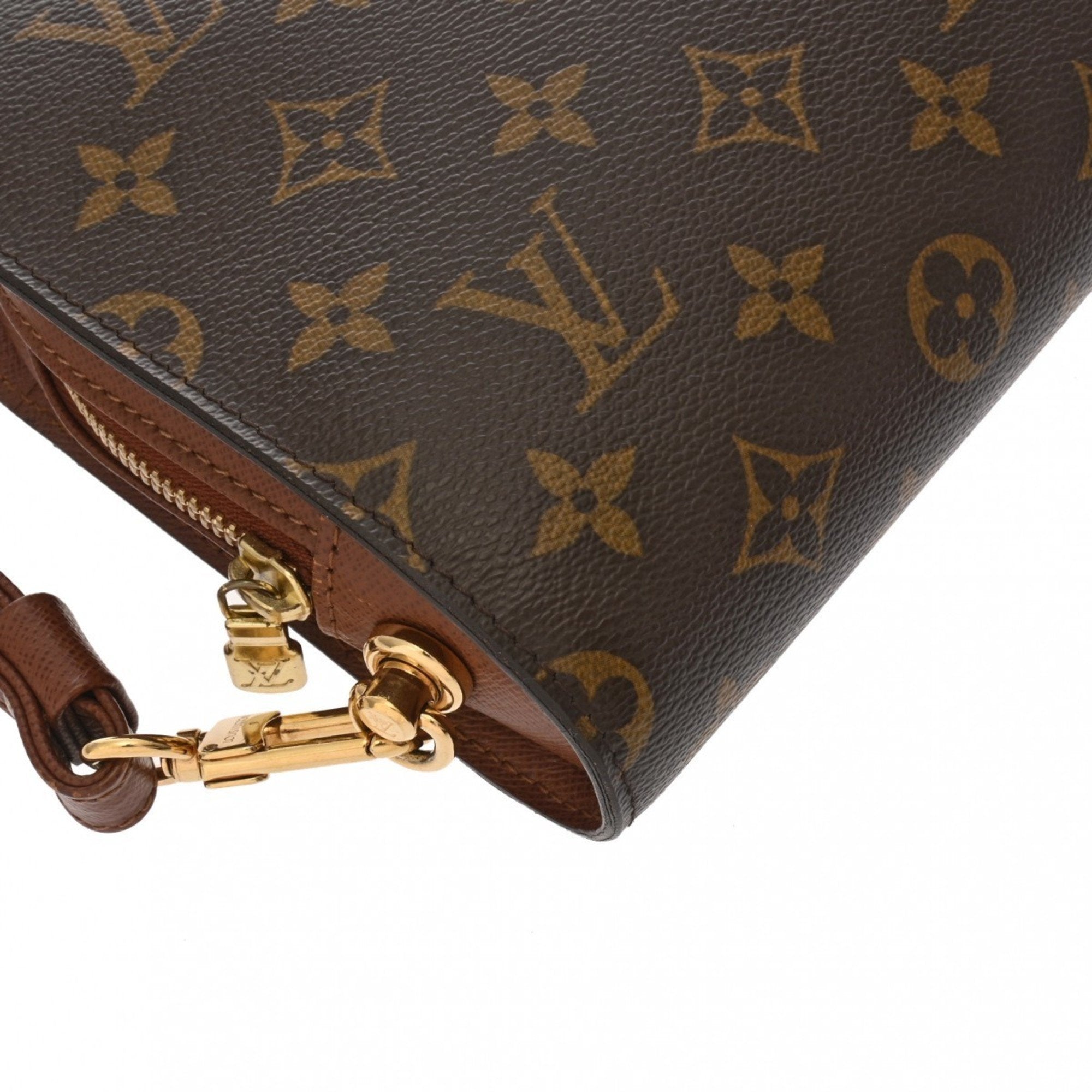 Louis Vuitton Brown Monogram Canvas Clutch Bag (Pre-Owned)