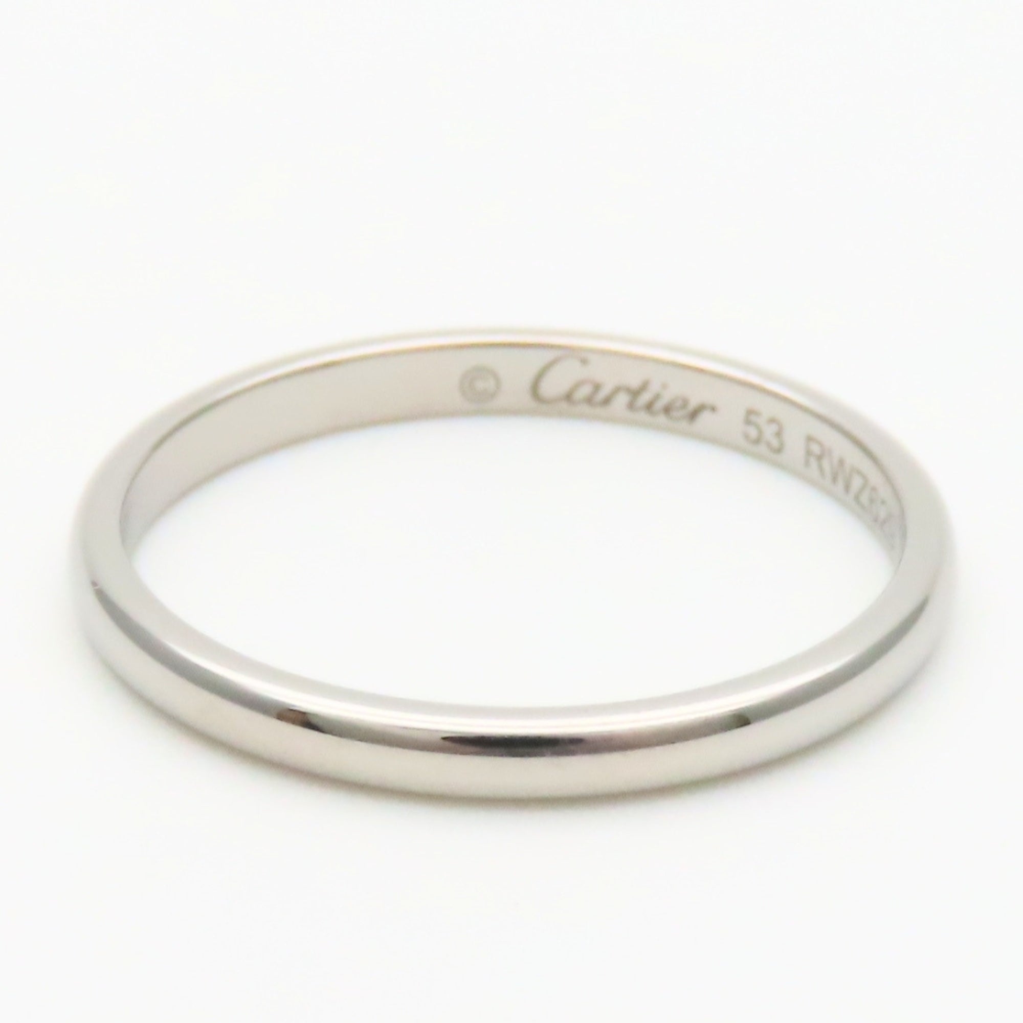 Cartier Platinum Platinum 950 Band Ring (Pre-Owned)