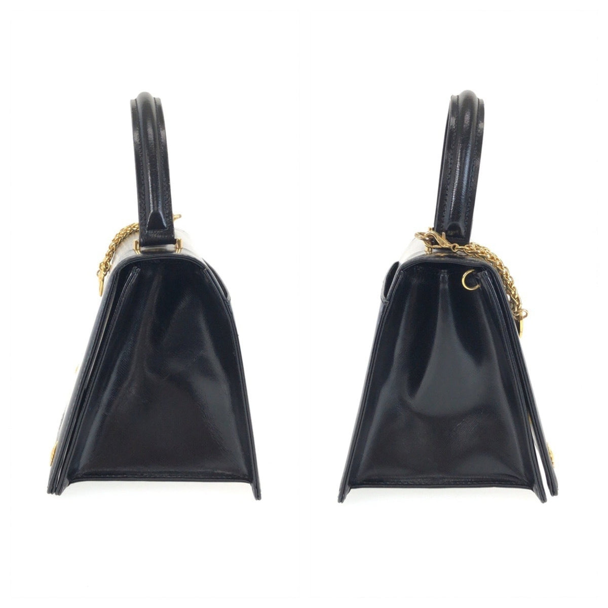 Versace Black Leather Handbag (Pre-Owned)