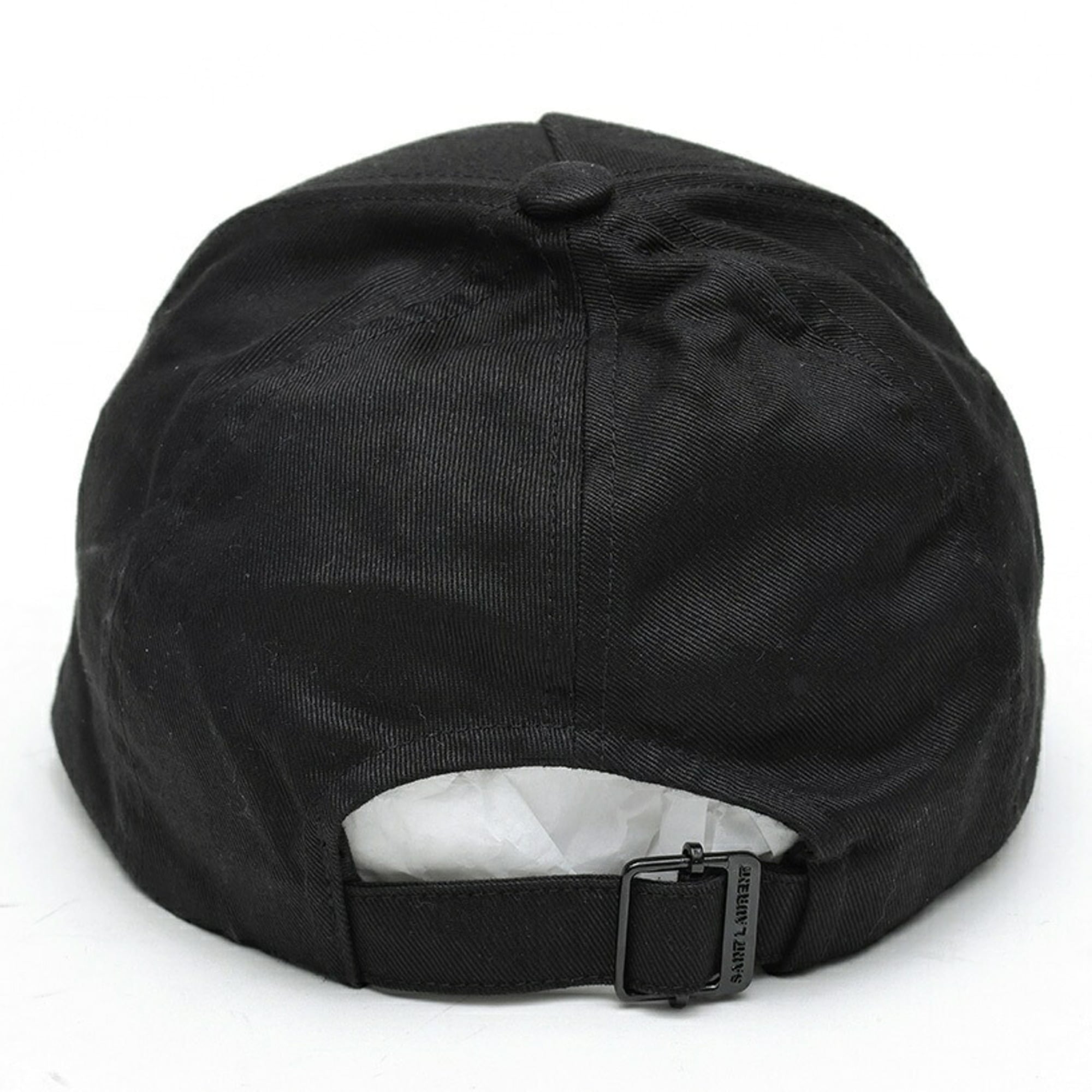 Yves Saint Laurent Black Cotton Linen Cap (Pre-Owned)