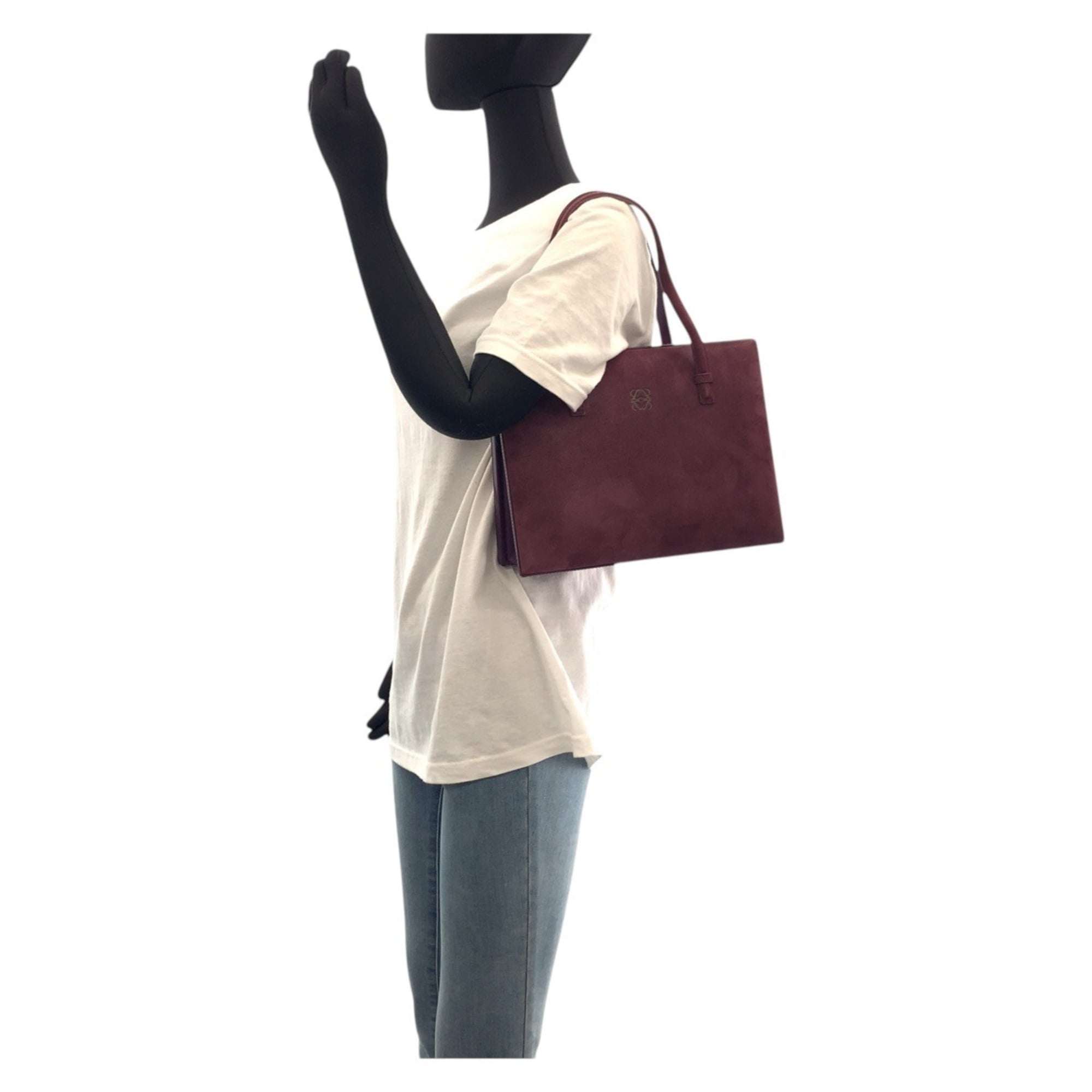 Loewe Gold Purple Suede Leather Handbag Shoulder Bag Tote Bag (Pre-Owned)