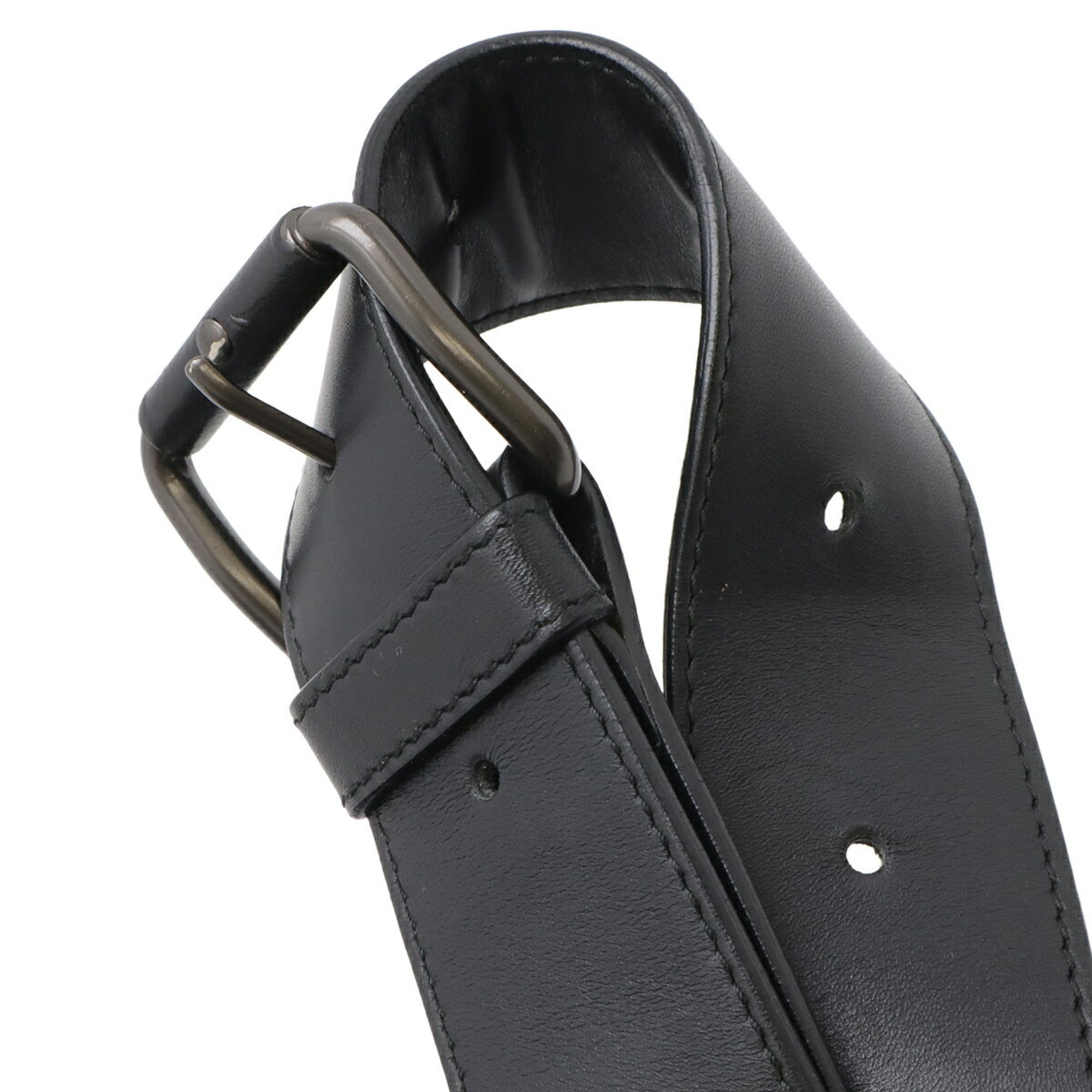 Bottega Veneta Black Leather Fanny Pack Sling Bag (Pre-Owned)