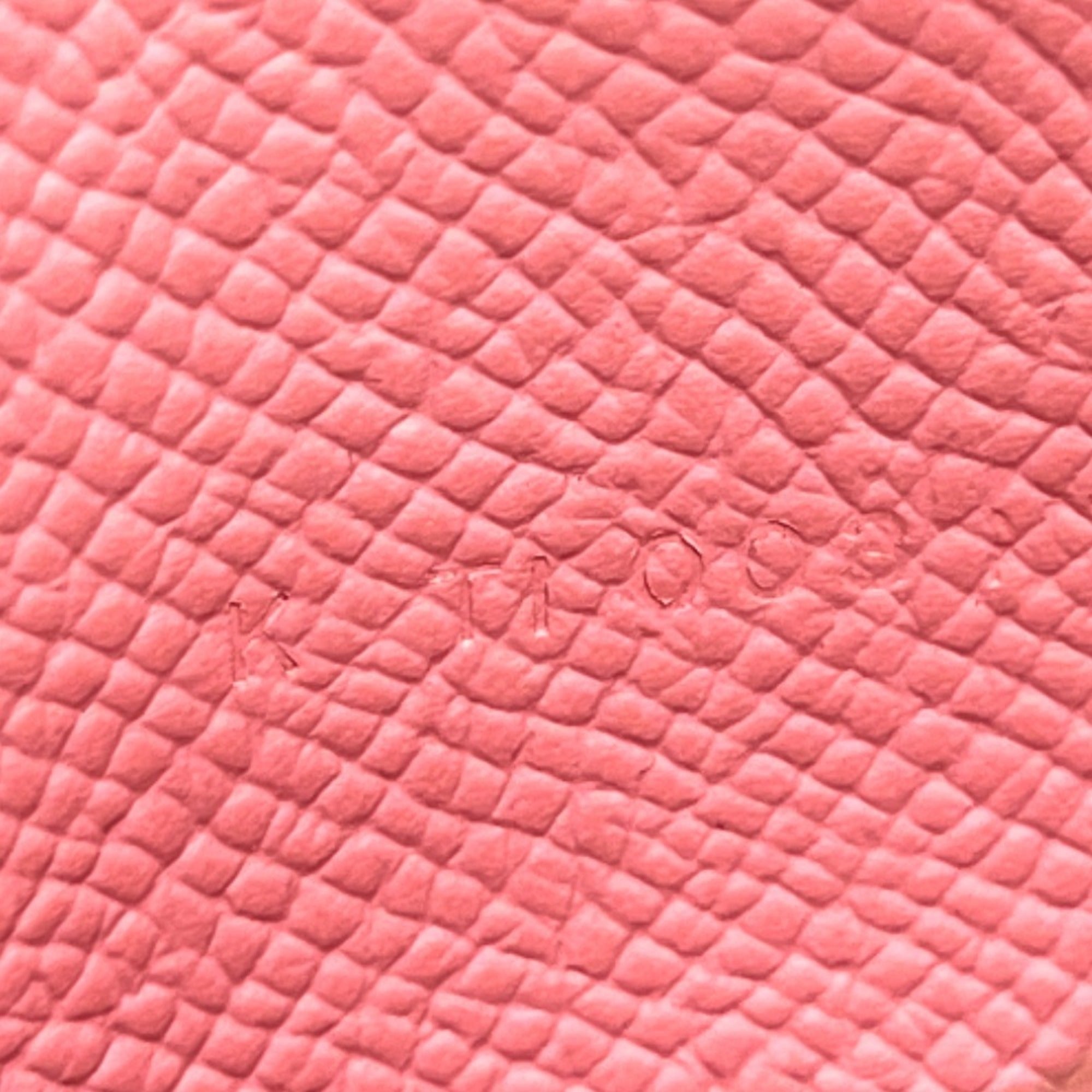 Hermes Pink Rose Confetti Epsom Leather Chain/Shoulder Wallet (Pre-Owned)