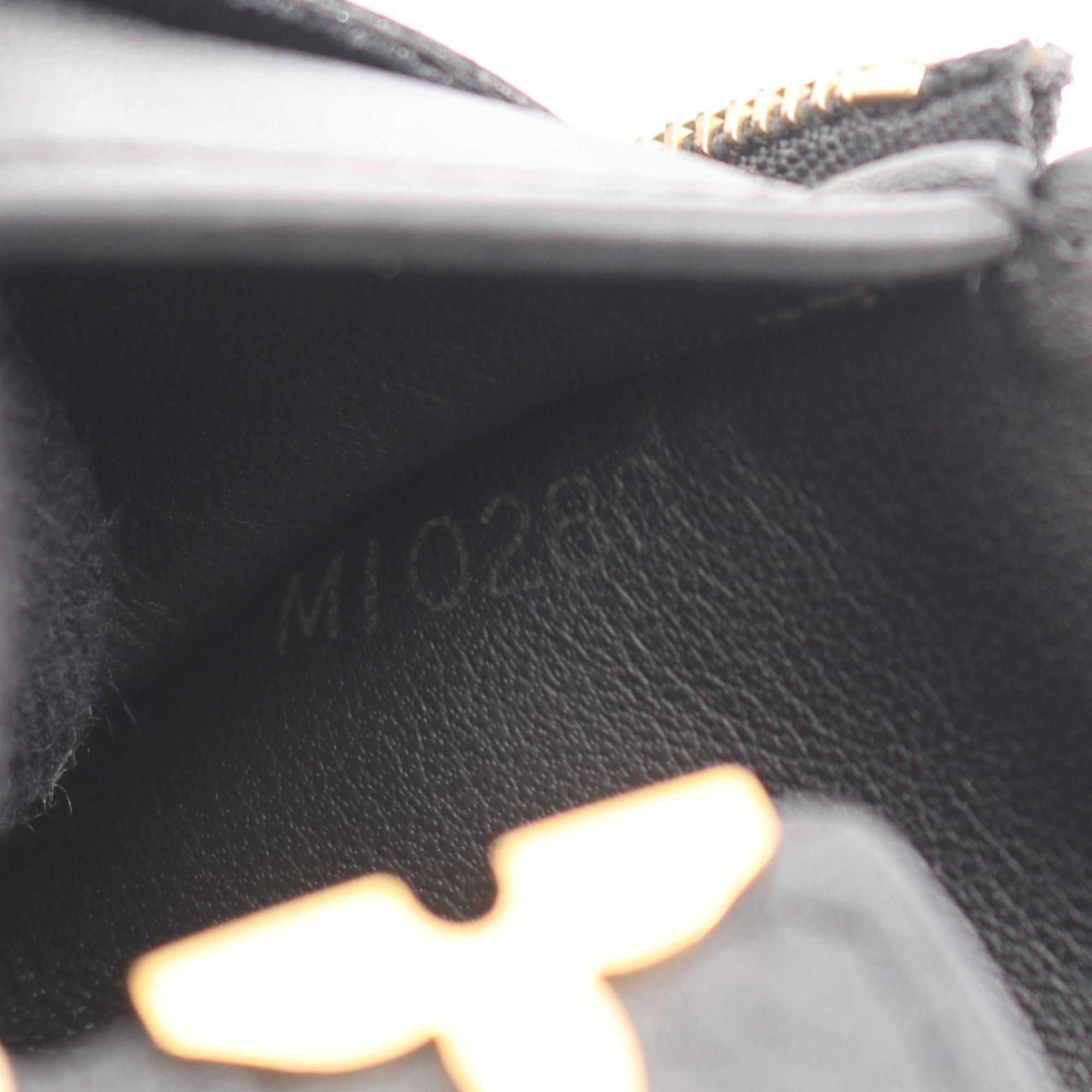 Louis Vuitton Black Leather Wallet (Tri-Fold) (Pre-Owned)