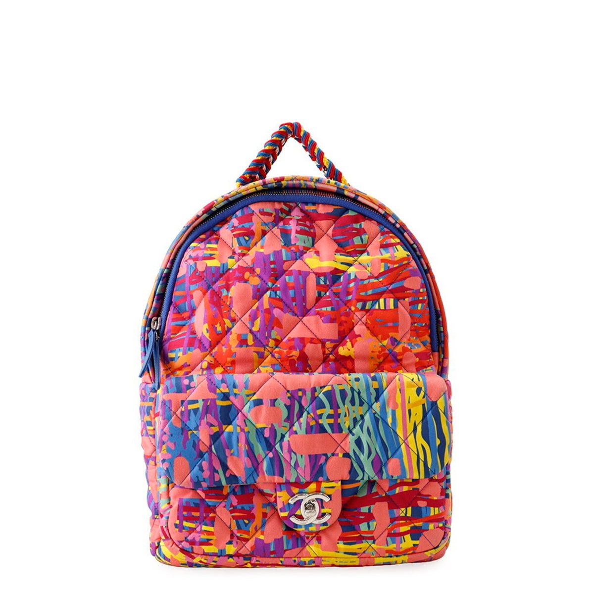 Chanel Matelasse Multi-Color Nylon Backpack (Pre-Owned)