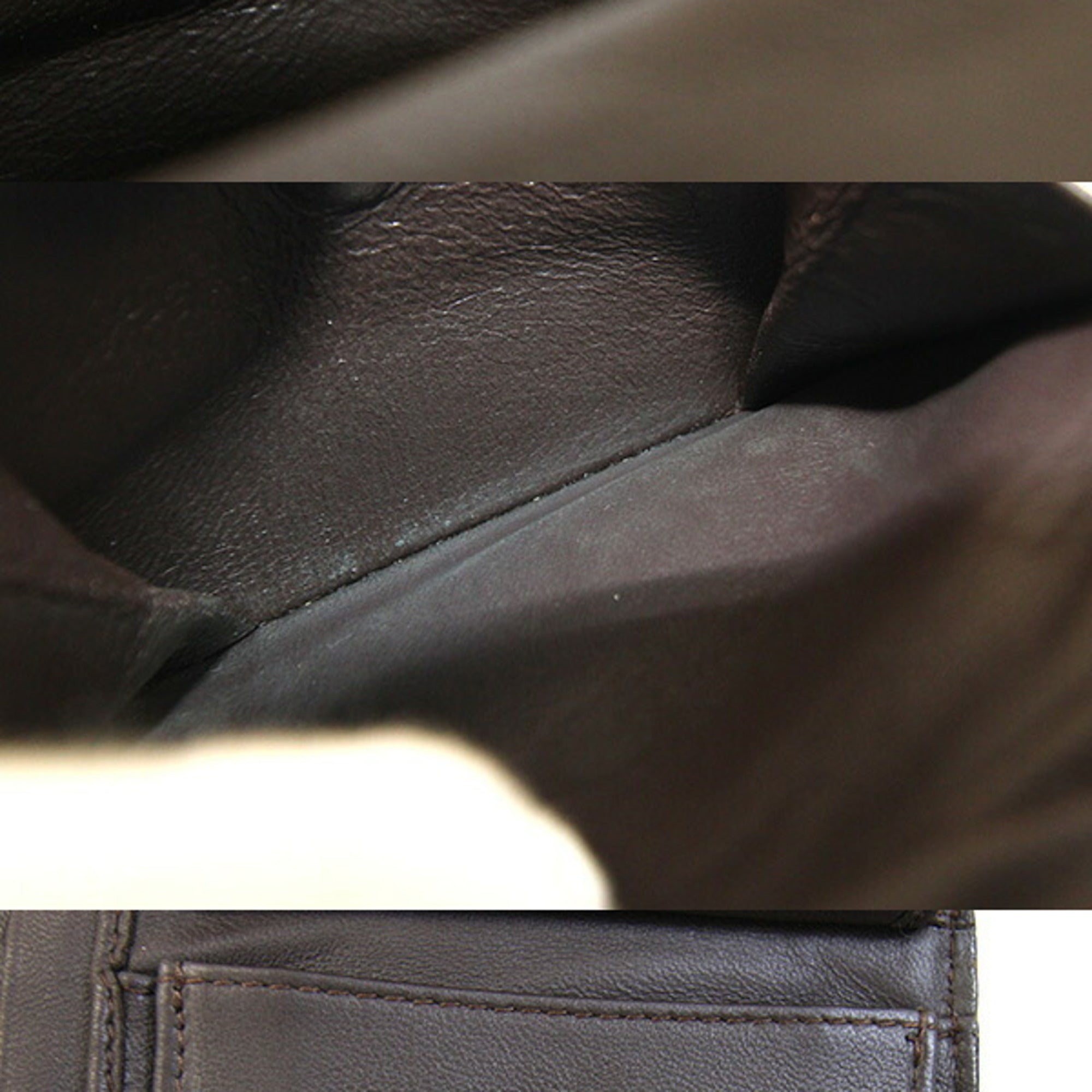 Bottega Veneta Dark Brown Leather Wallet (Bi-Fold) (Pre-Owned)