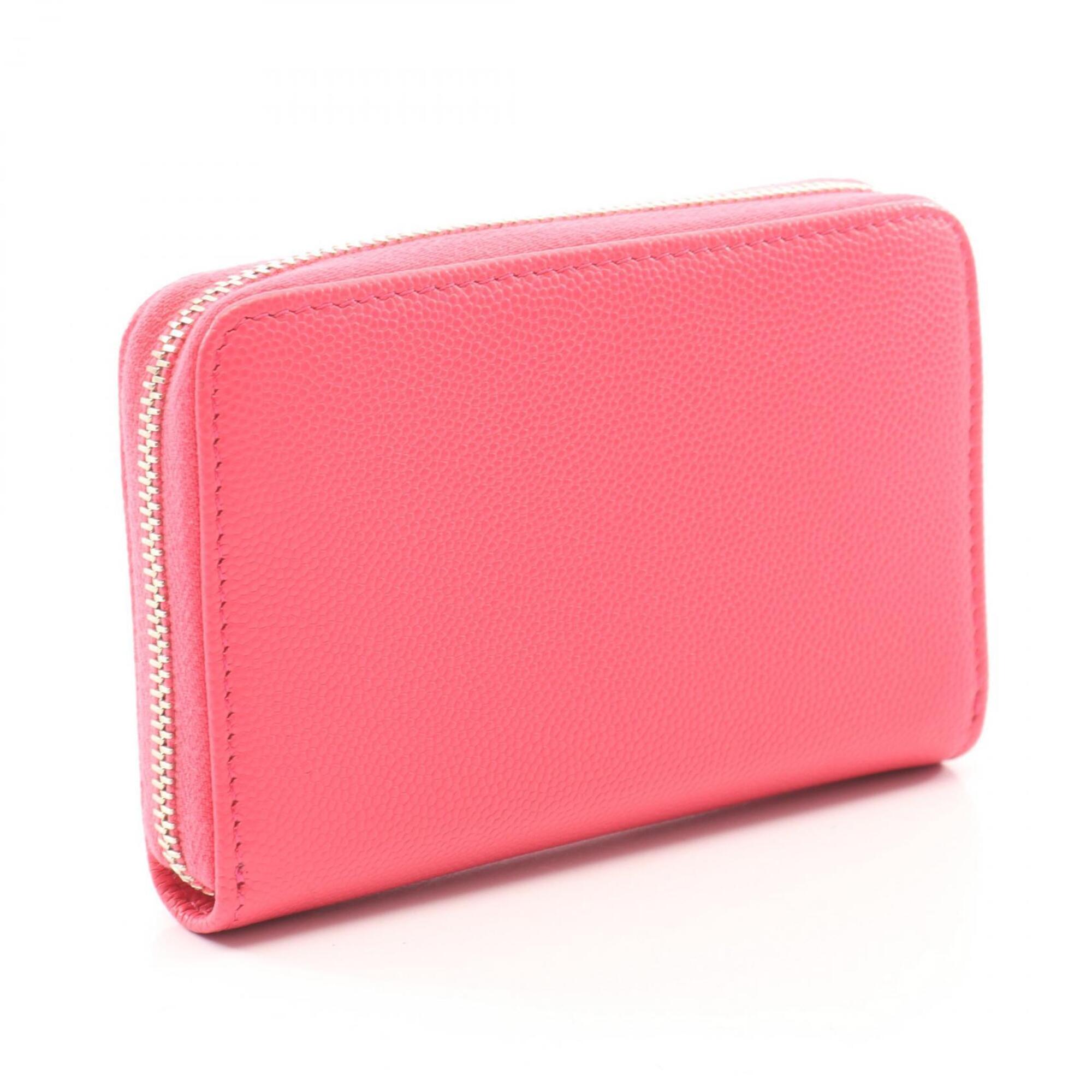 Chanel Pink Grained Calfskin Coin Purse/Coin Case (Pre-Owned)