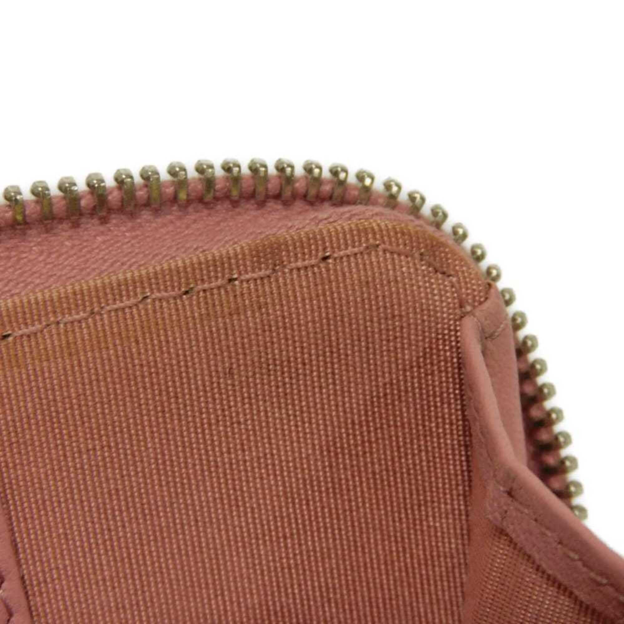 Chanel Camellia Pink Leather Coin Purse/Coin Case (Pre-Owned)