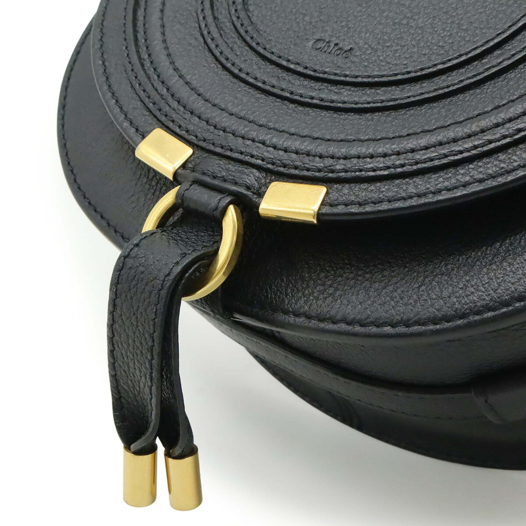 Chloé Black Leather Pochette Shoulder Bag (Pre-Owned)