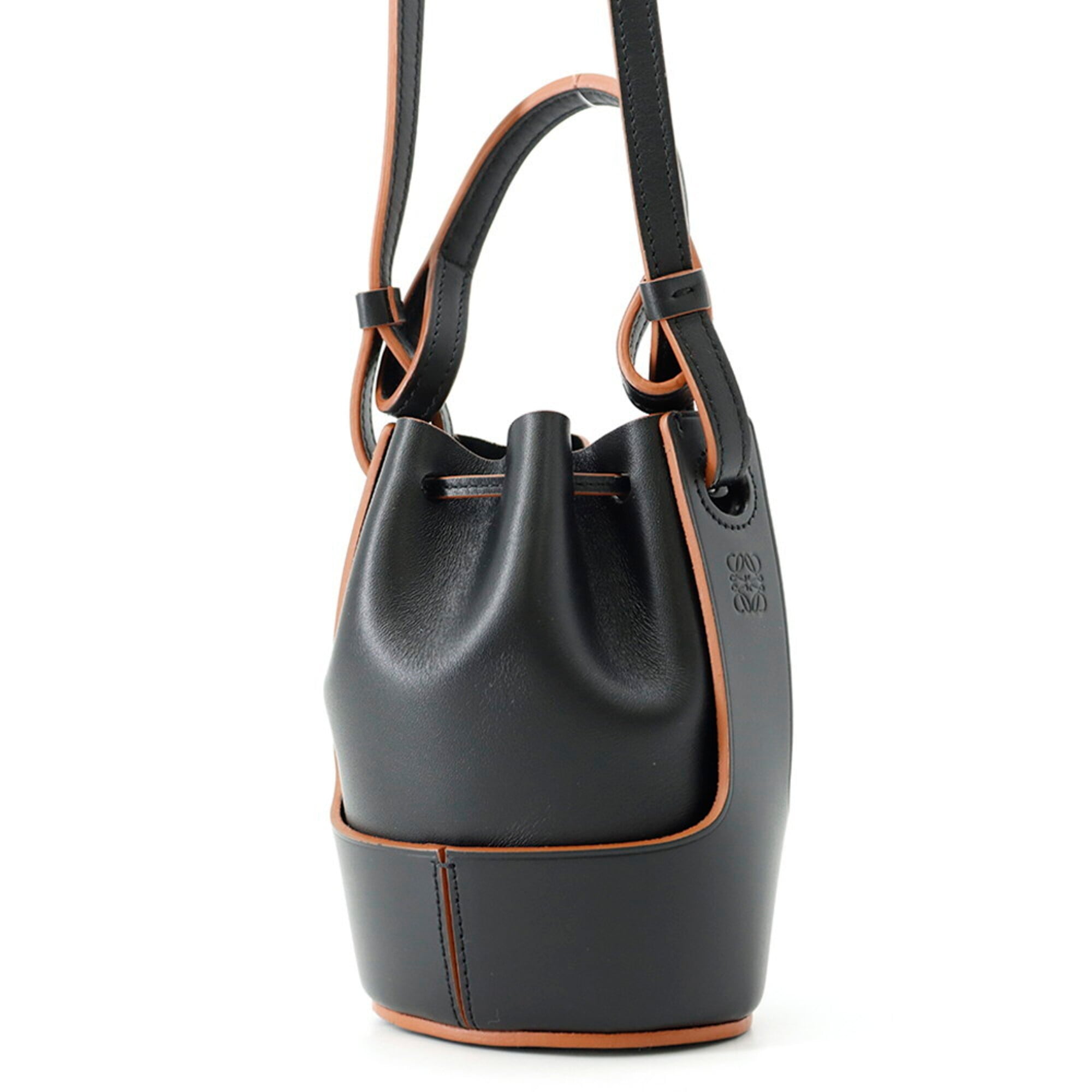 Loewe Black Brown Leather Shoulder Bag (Pre-Owned)