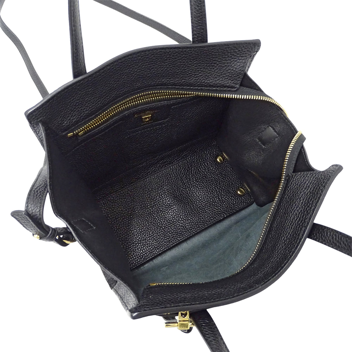 Salvatore Ferragamo Black Leather Handbag Shoulder Bag (Pre-Owned)