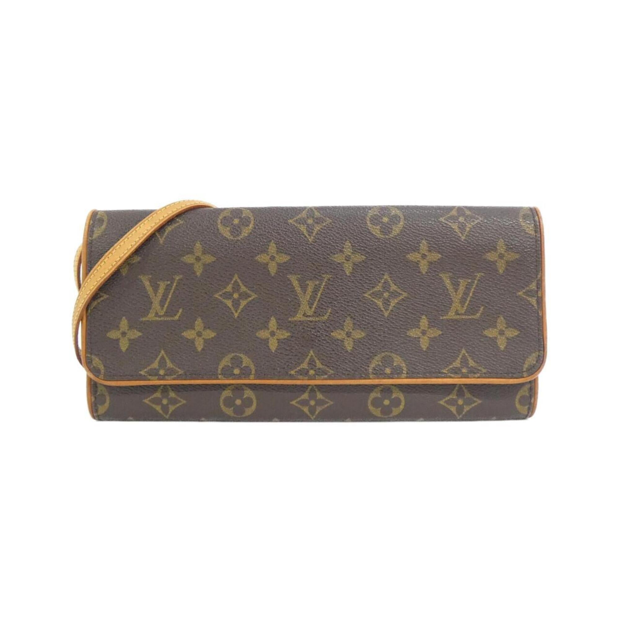 Louis Vuitton Marron Coated Canvas Pochette Shoulder Bag (Pre-Owned)